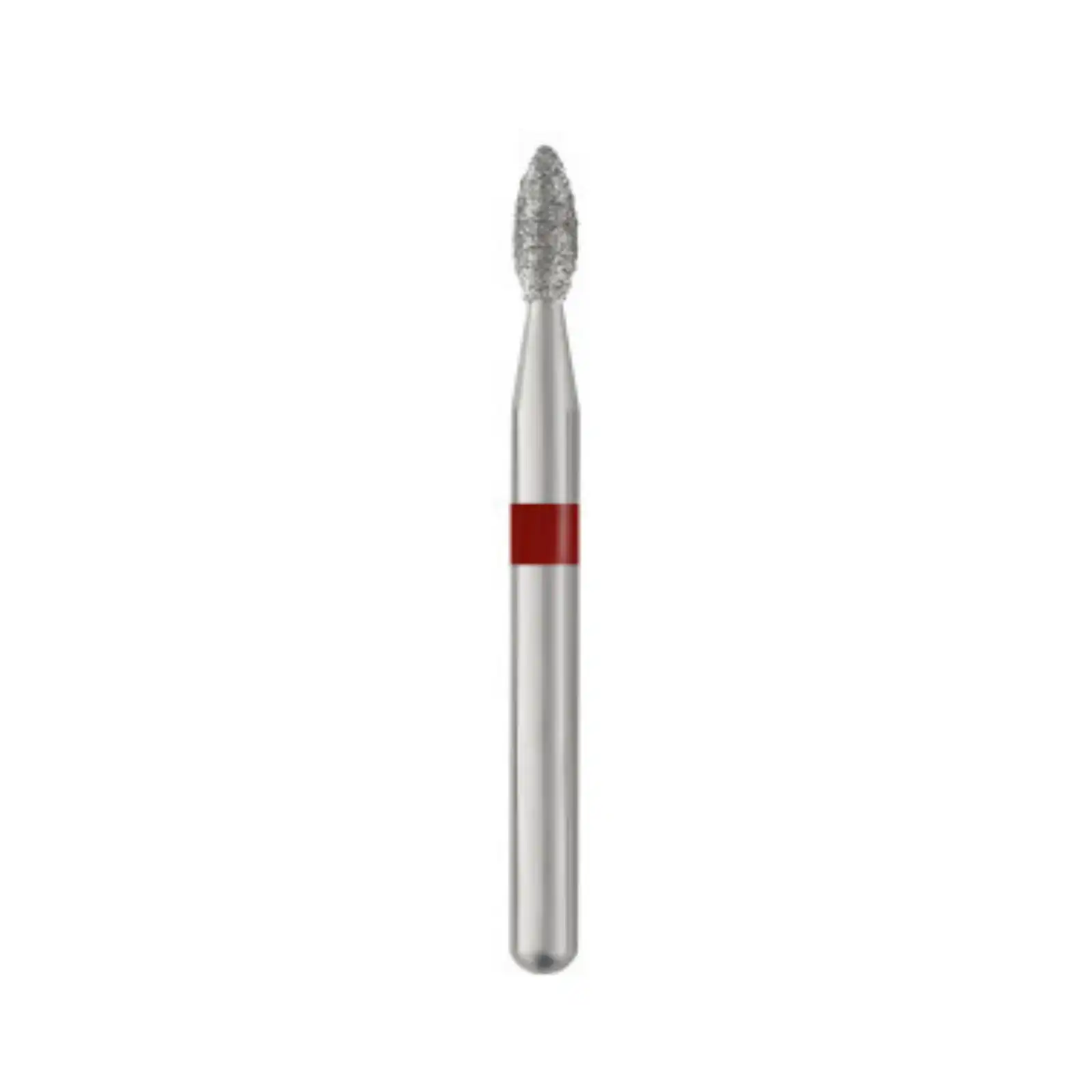 Piranha Diamond Single-Use Burs, FG, Pointed Football, # 368-016, 1.6 mm, Fine, Red, 25/Pk, 368-016F
