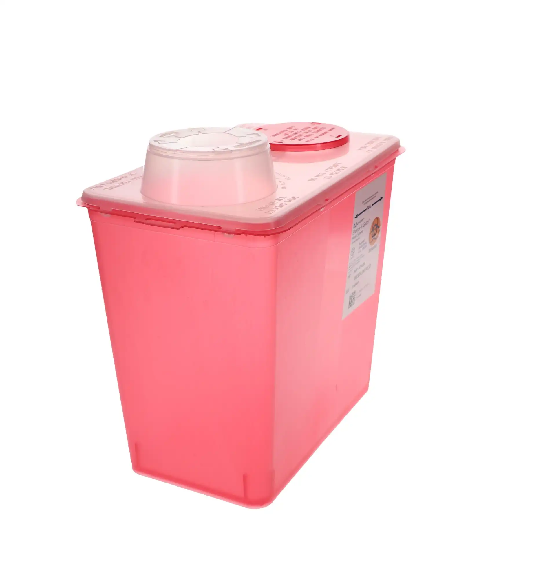 Monoject Sharps Container, with Chimney Top, 8 Qt, Medium, Red, 1/Pk, 676285