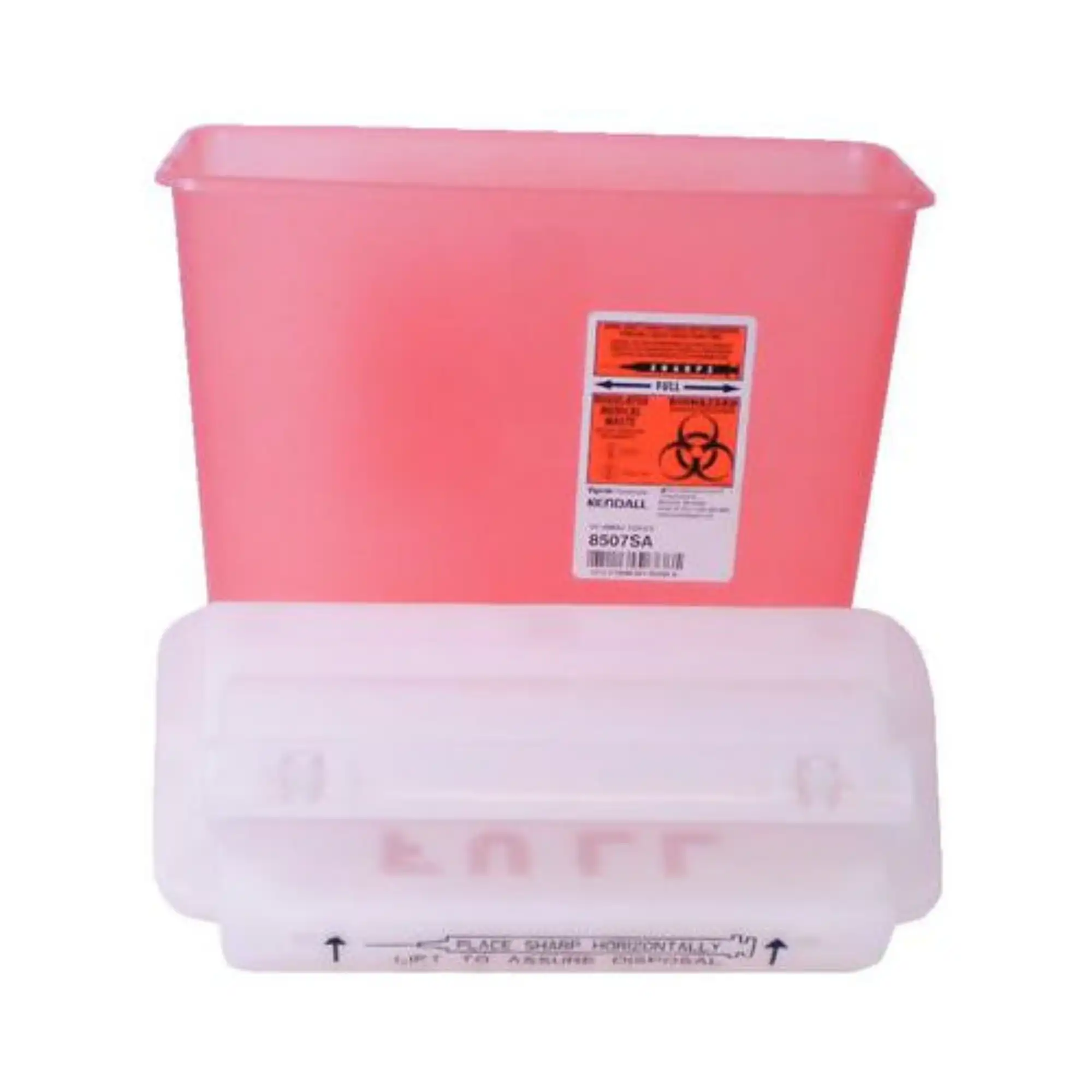SharpStar In-Room Sharps Container with Counterbalanced Lid, 5 Quart, Transparent Red, 1/Pk, 8507SA