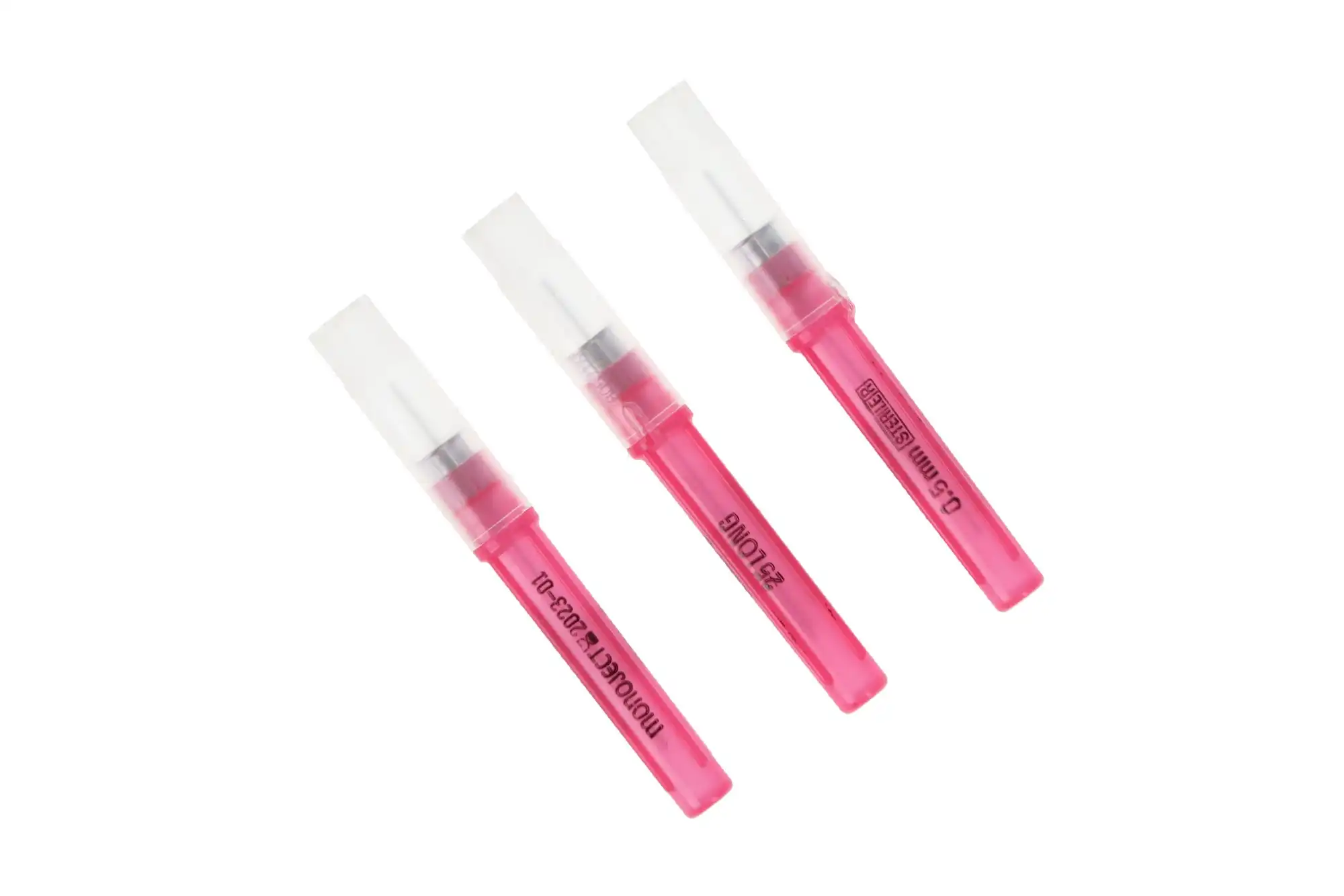 Monoject Metal Hub Dental Needles, 25 Gauge, Long, Red, 100/Box, #401, 401031