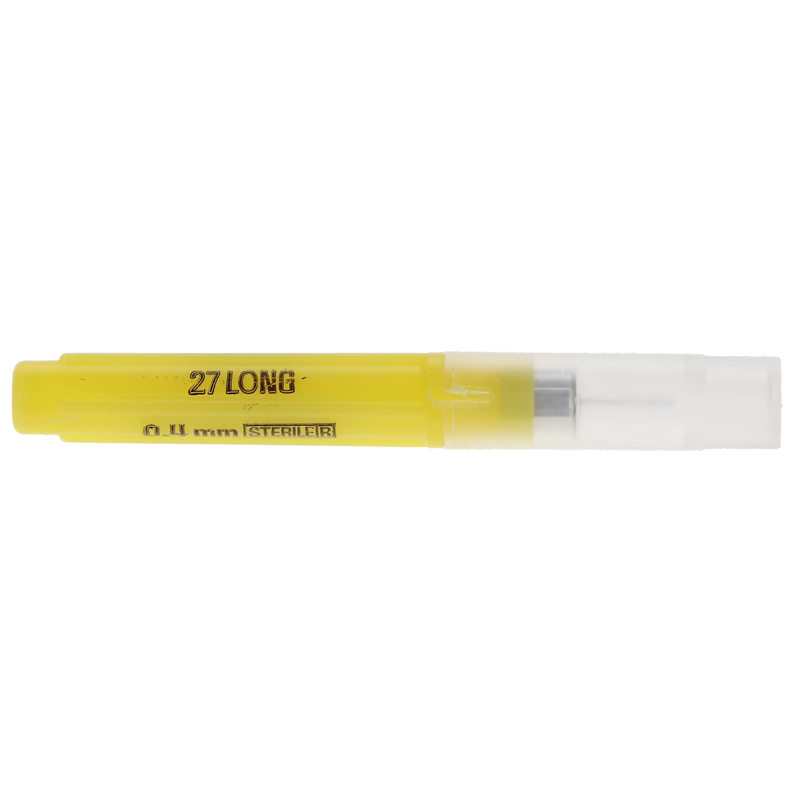 Monoject Metal Hub Dental Needles, 27 Gauge, Long, Yellow, 100/Box, #401, 401056