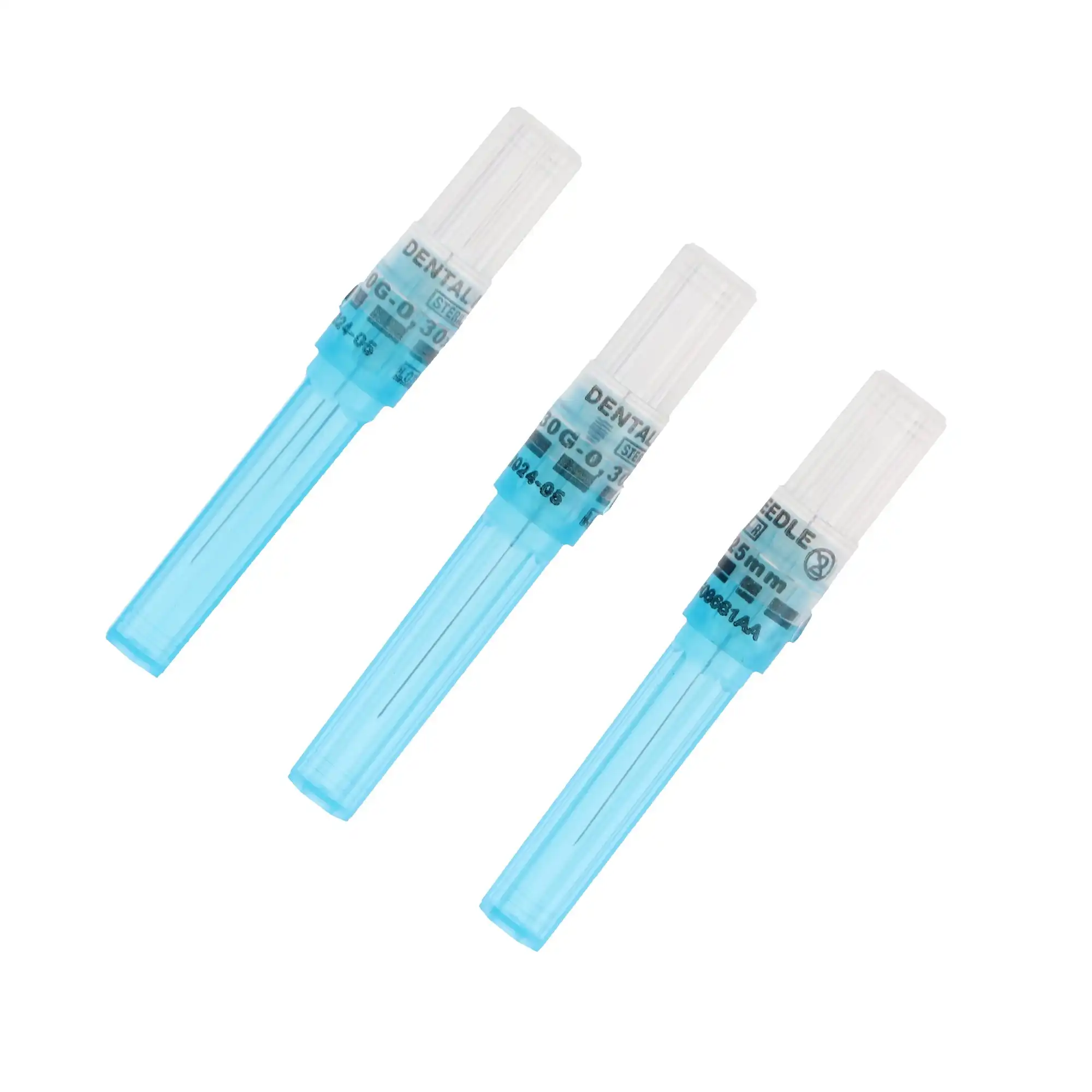 Septoject Dental Hypodermic Needles, Plastic Hub, Gauge 30, Short (25mm), Blue, 100/Box, 01-N1301