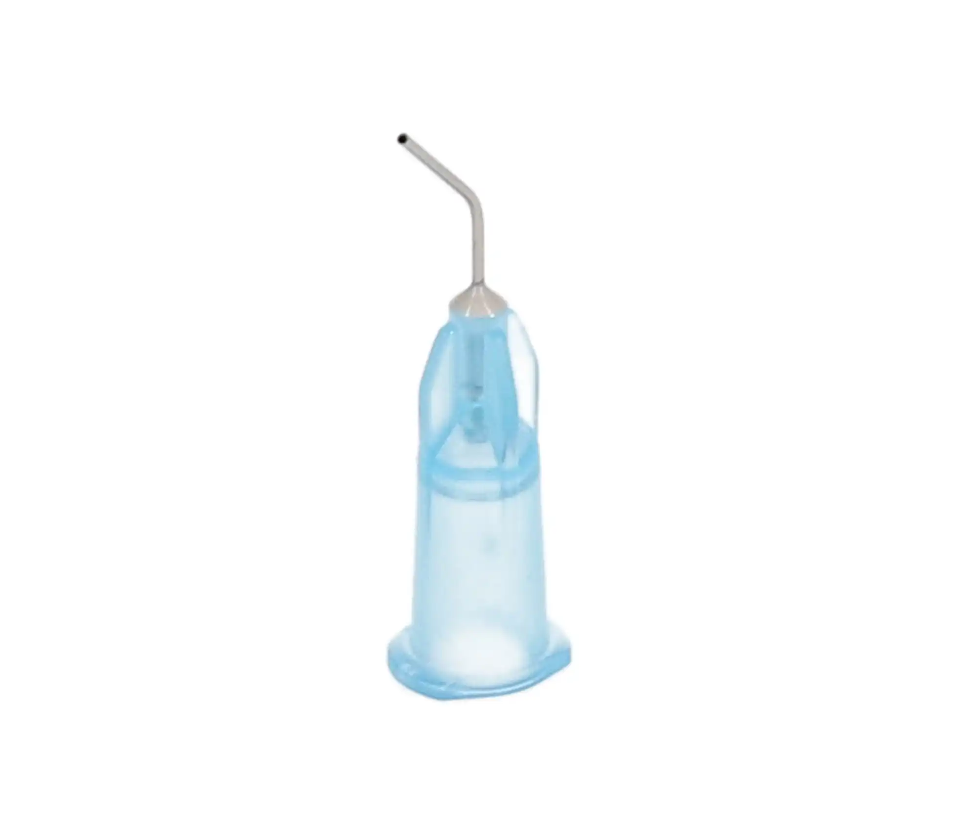 Pulpdent Pre-Bent Syringe Applicator Tips, 25 Gauge, 1/2 Inch, Light Blue, 100/Pk, 25B100