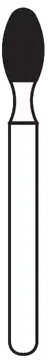 Solo Diamond Single Use Burs, FG, Egg, # 1900, 2.3 mm, Coarse, Green, 25/Pk, 379023C