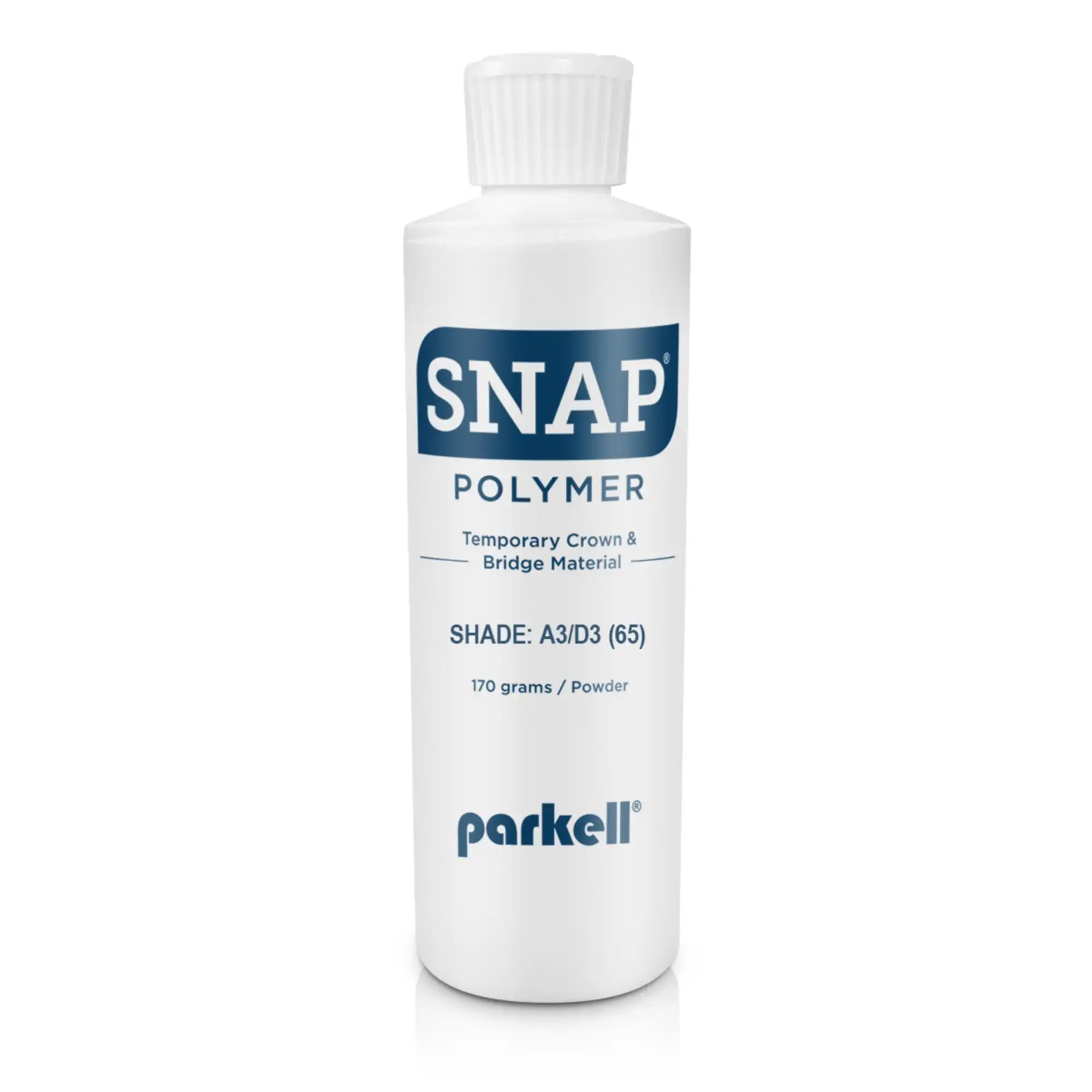 Snap Temporary Crown & Bridge Material, Acrylic Powder, Shade 65 (A3/D3), 170 g, 1/Pk, S443