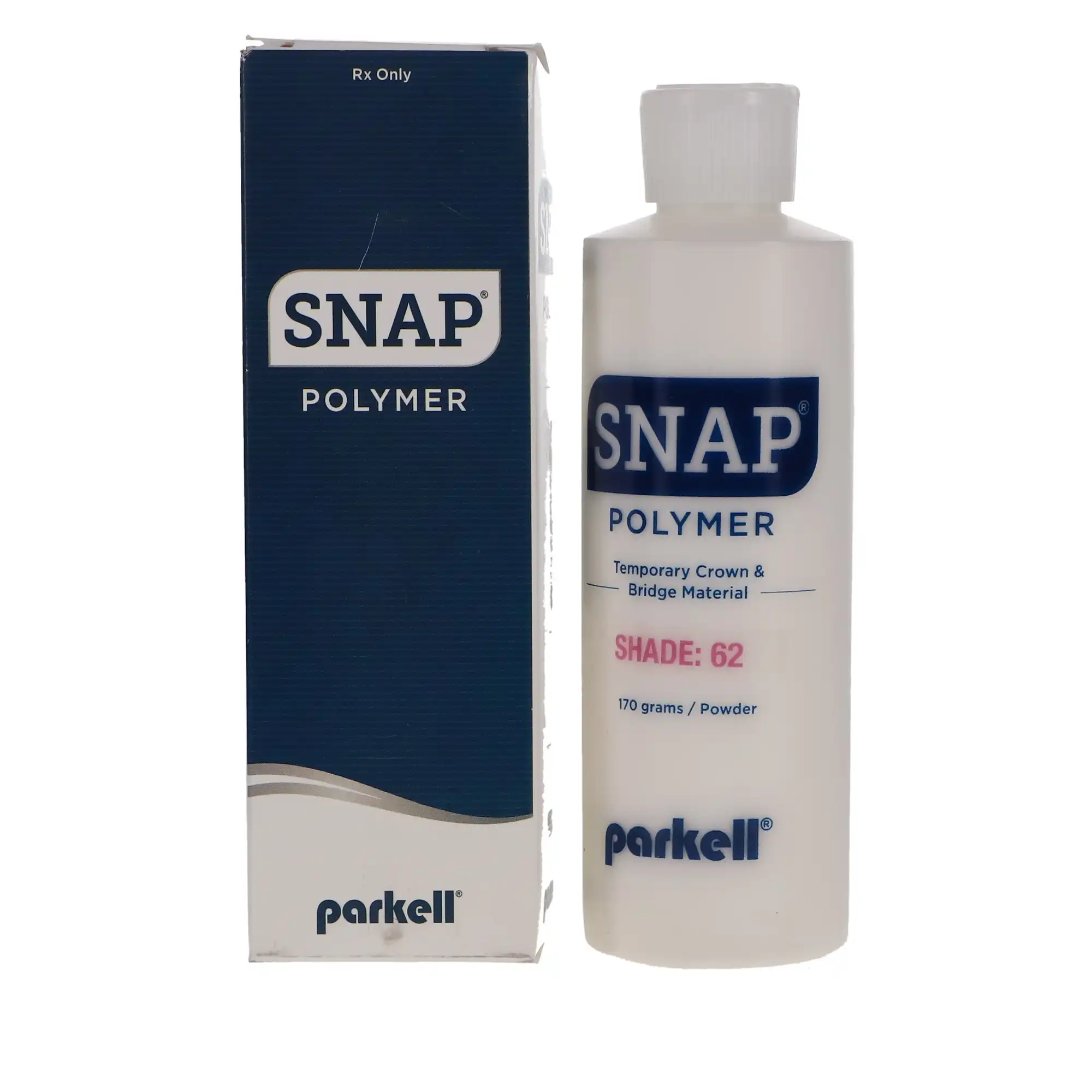 Snap Temporary Crown & Bridge Material, Ethyl Methacrylate Acrylic Powder, Shade 62 (A2), 170 g, 1/Pk, S447