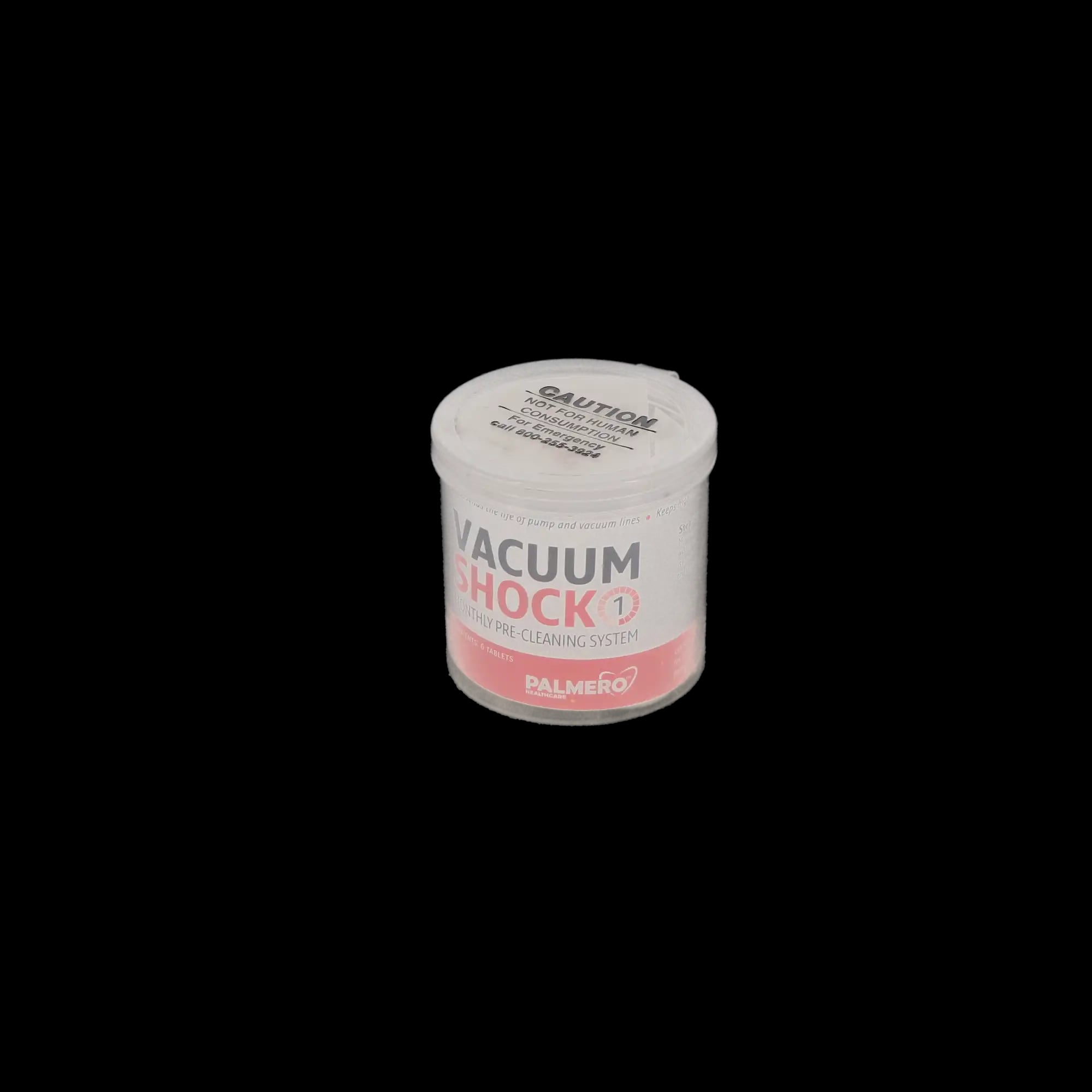 Palmero Vacuum Shock Evacuation System Maintenance Tablets, Time-Released, 6 per Jar, Item #3546