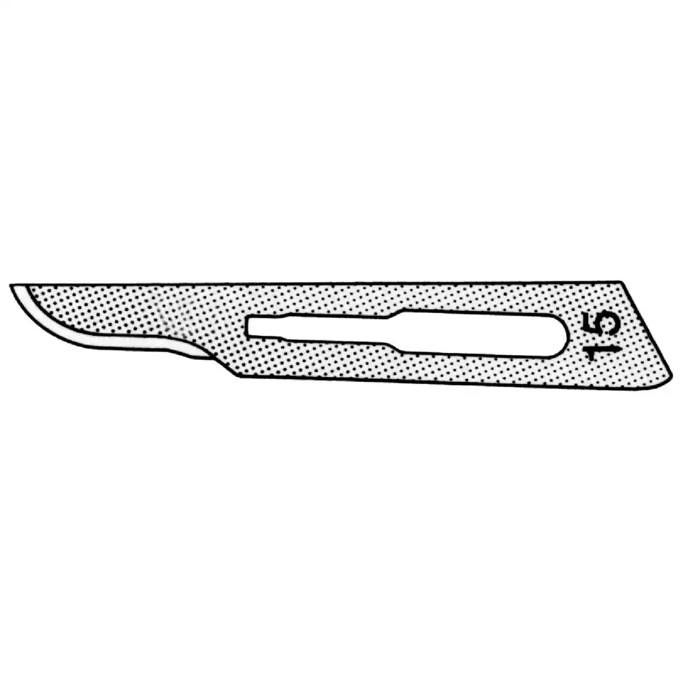 Miltex Stainless Steel Surgical Blade #15, Sterile, 100/Box, 4-315