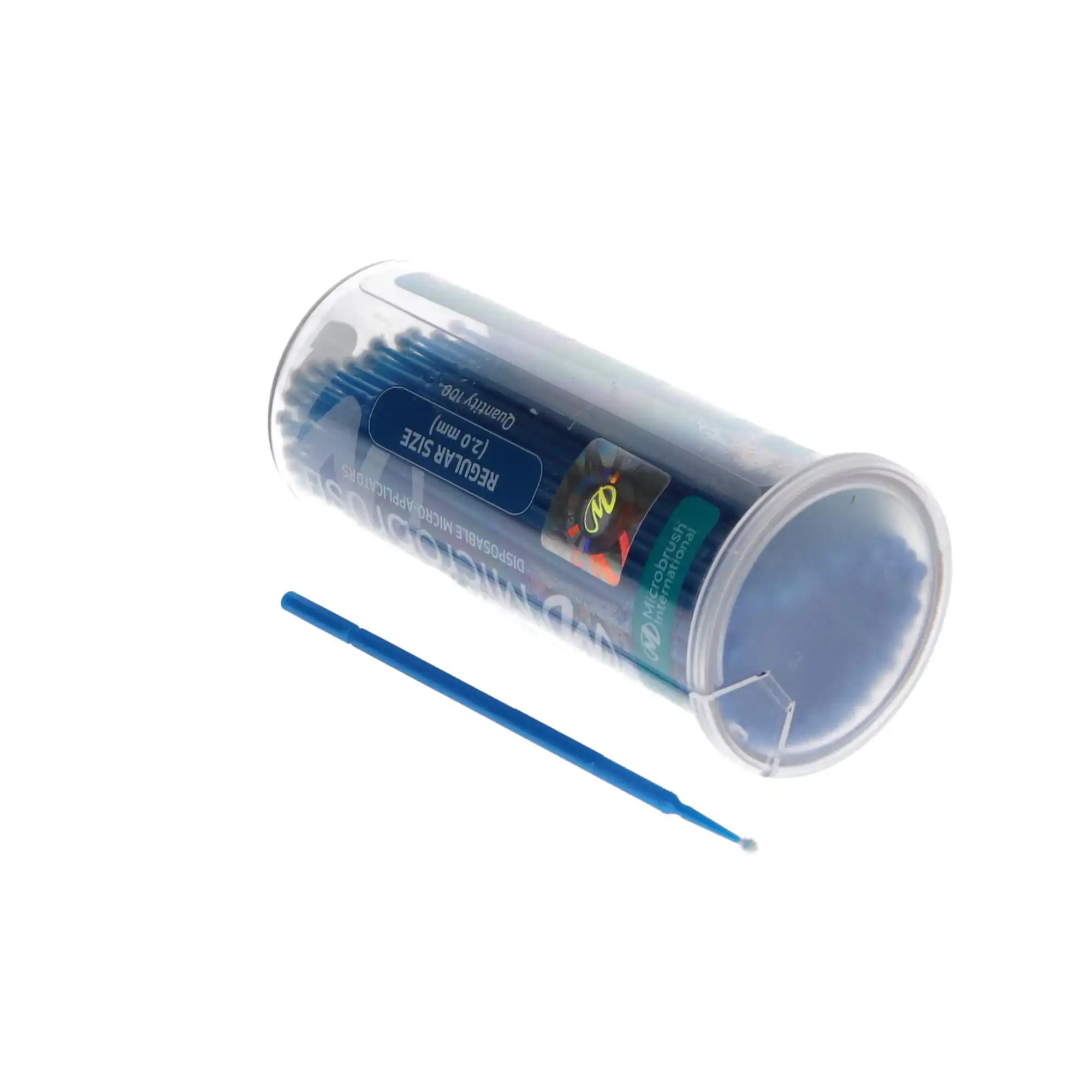 Microbrush Tube Series Applicators, Regular, Blue, 2mm Tip, 400/Pk (4 x 100), MRB400