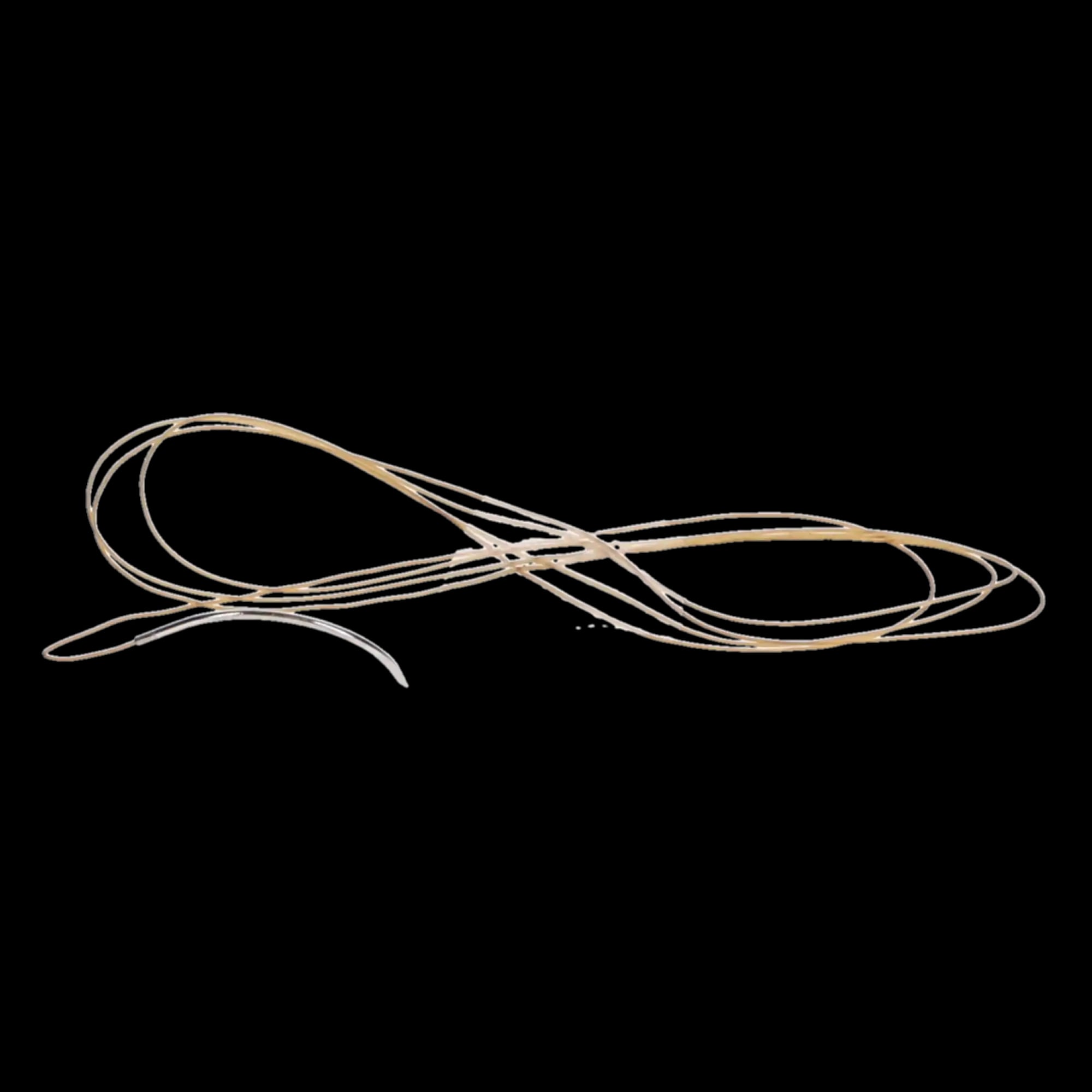 Look 558B Chromic Gut Suture, 4-0, 18" (45 cm), C-6 Reverse Cutting 3/8 Circle Needle, 12/Box