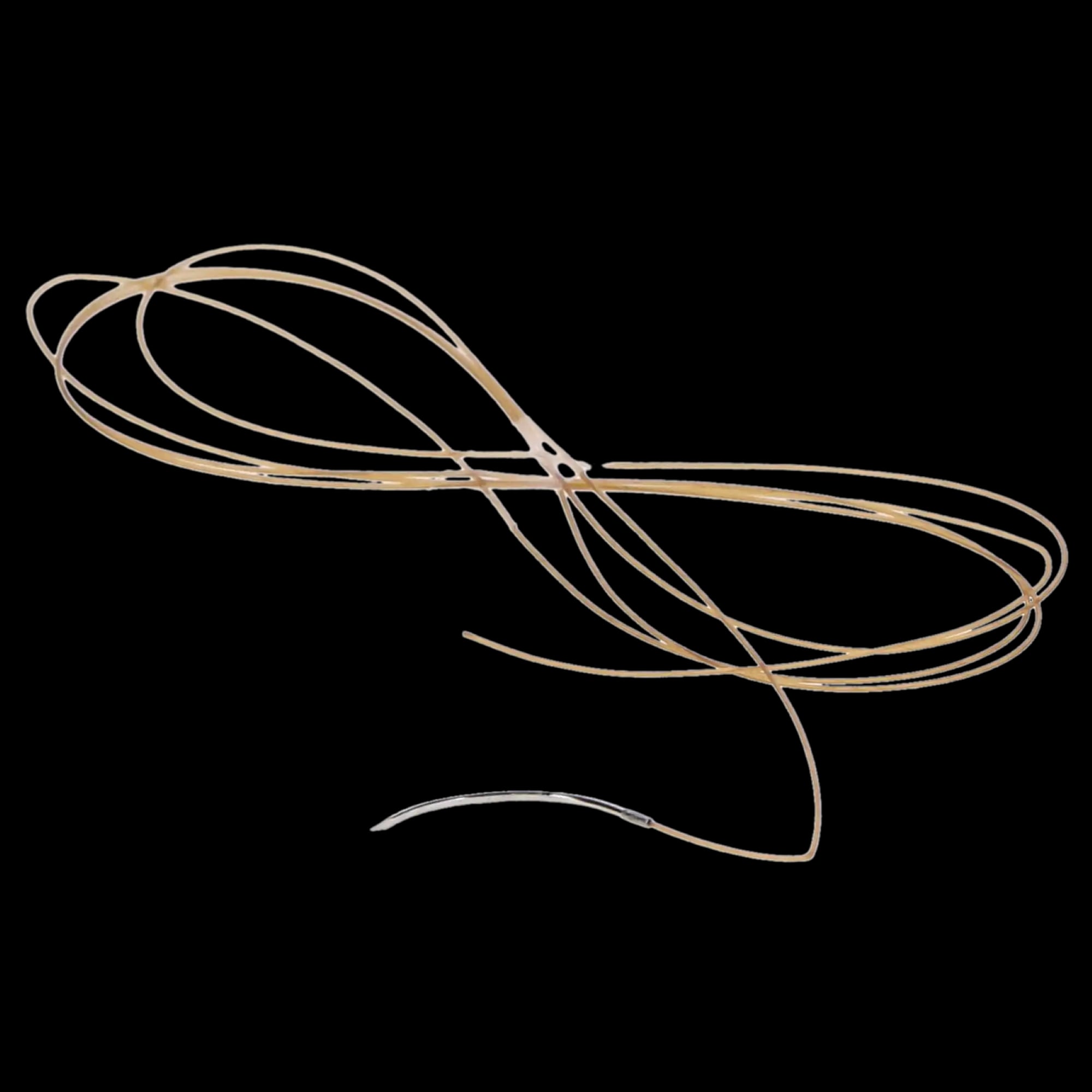 Look 595B Chromic Gut Surgical Suture, 4-0, 18" (45 cm), C-3 Precision Reverse Cutting 3/8 Circle Needle, 12/Pk