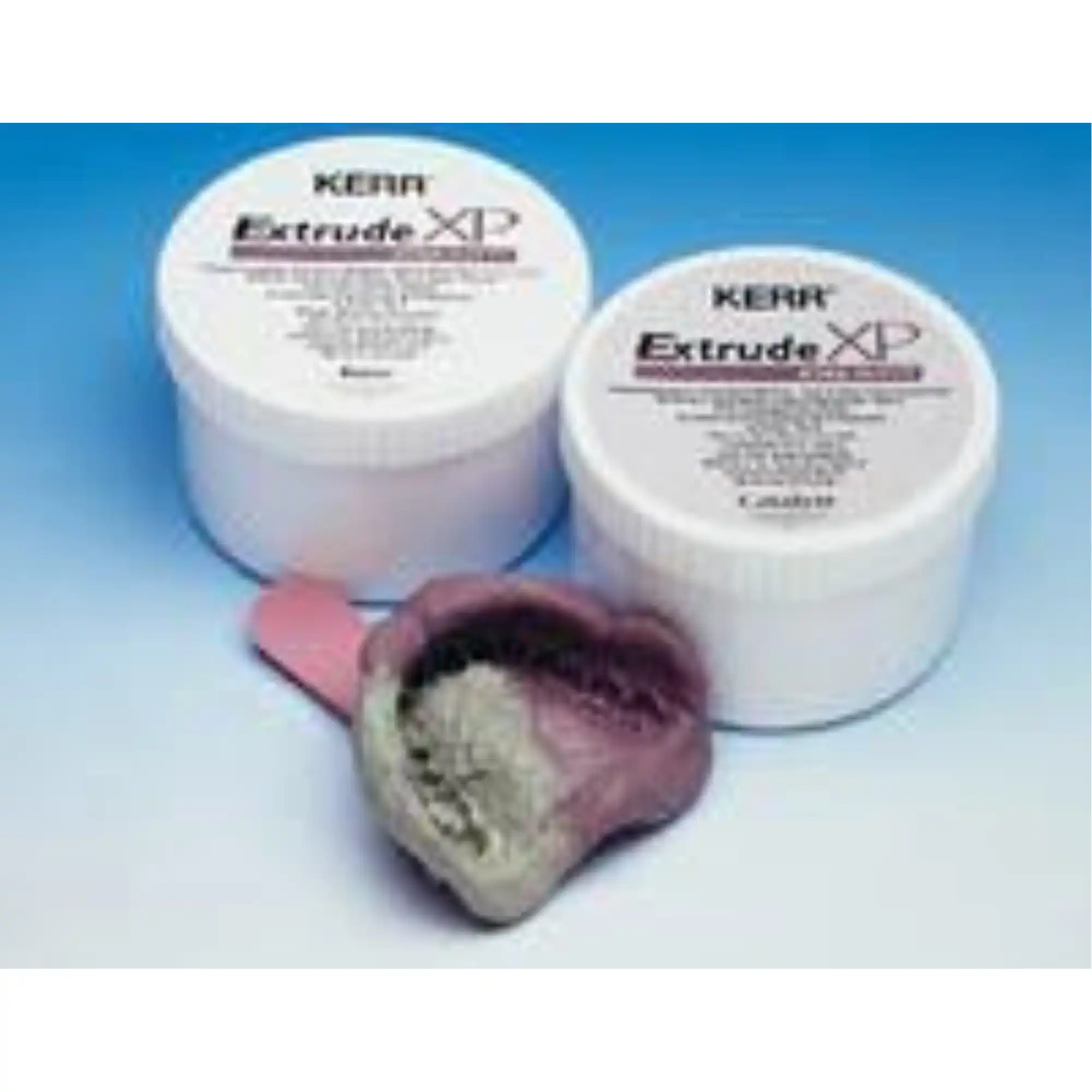 Kerr Extrude XP VPS Impression Material Putty, Regular Set, 2 Jars (520 mL Mixed Volume), 2 Scoops, 18 Spacers, #27877