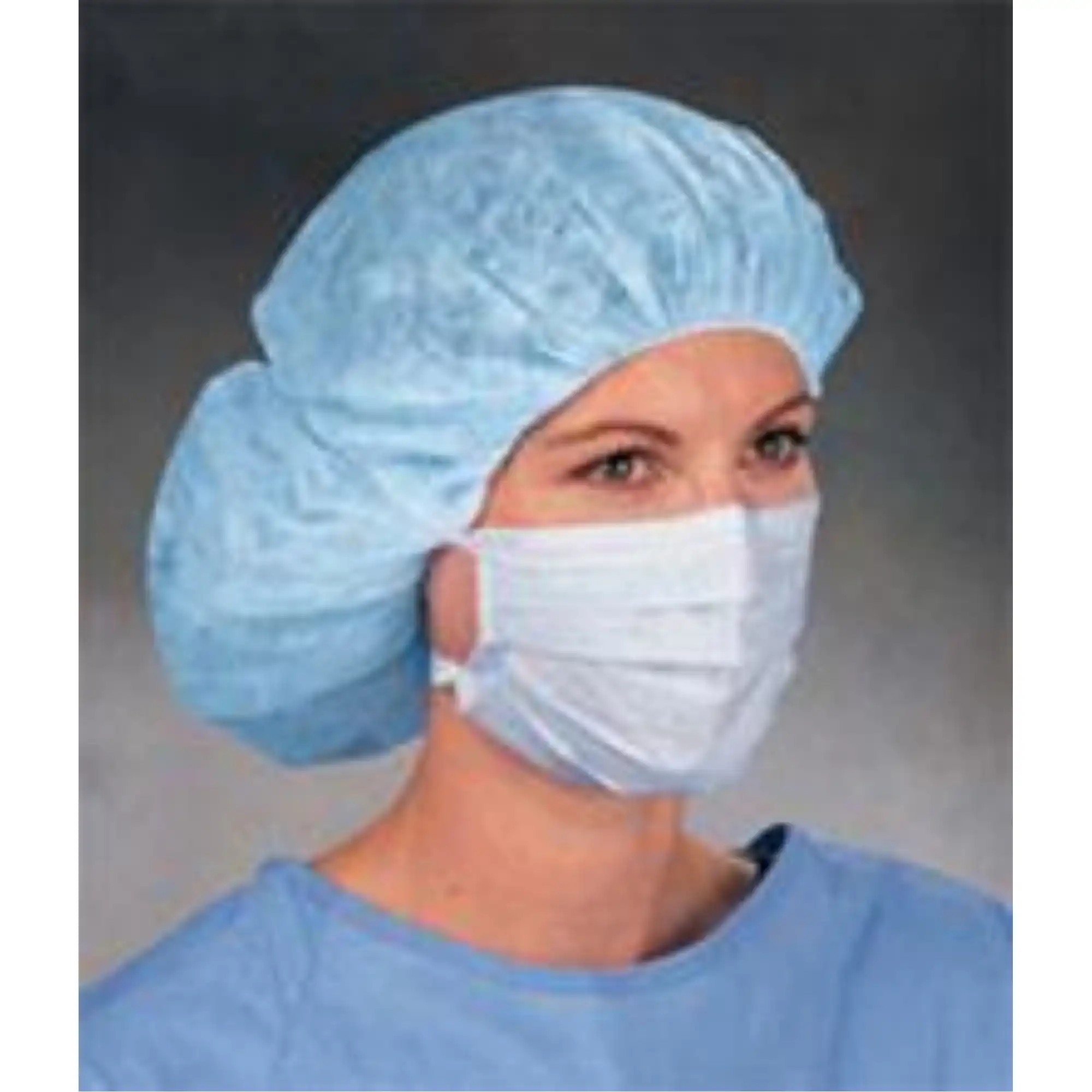 Halyard The Lite One Earloop Procedure Mask, Blue, Pleat-Style, 50/Box, 62356