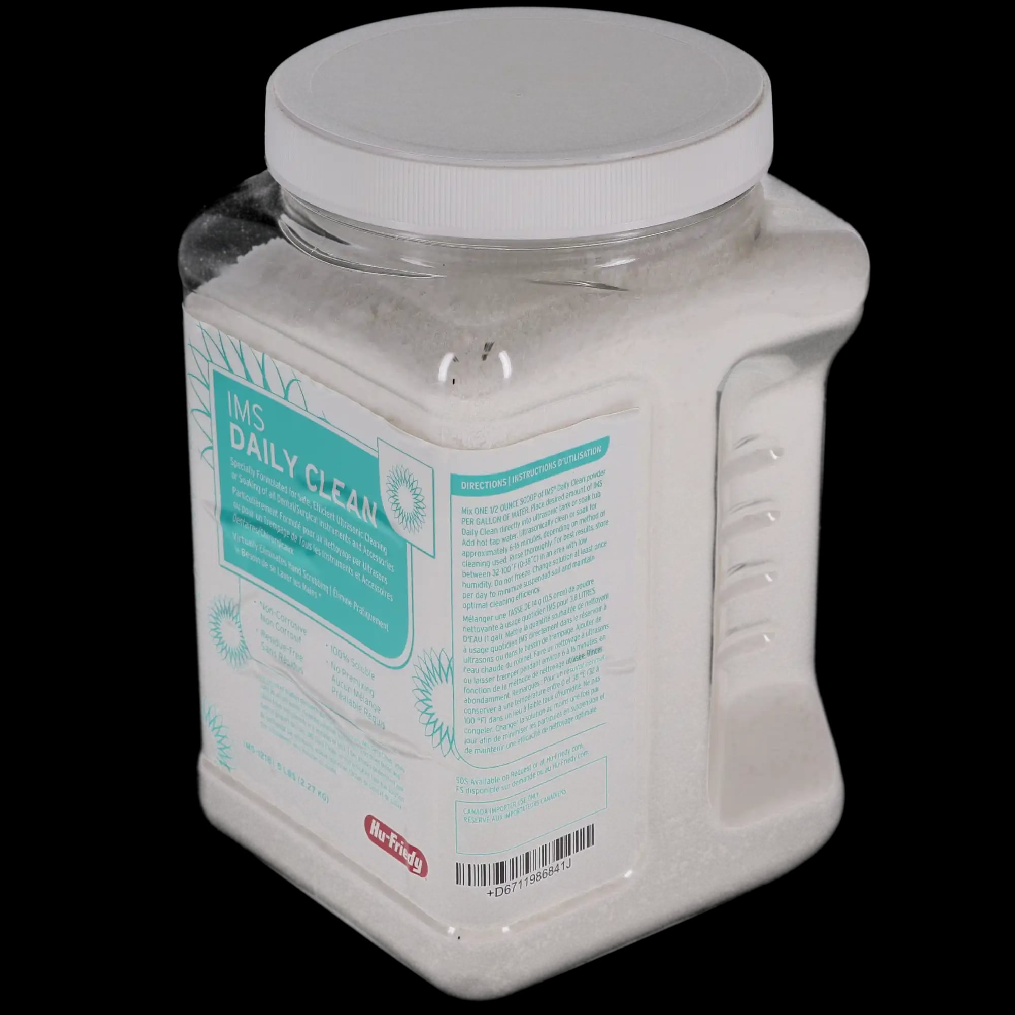 Hu-Friedy IMS Daily Clean General Purpose Detergent, Concentrated Powder, 5 lb (2.27 kg) Tub, Makes 160 Gallons, IMS-1218