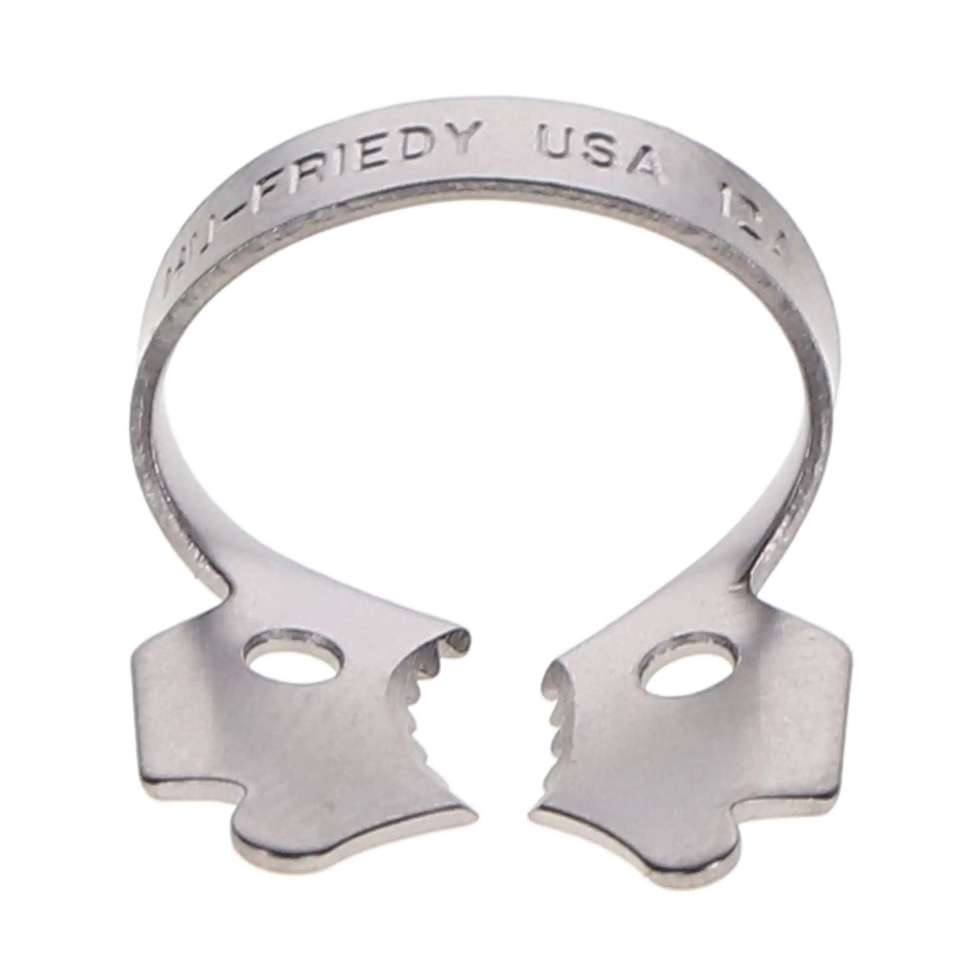 Hu-Friedy Satin Steel Rubber Dam Clamp, #12A, Winged, Lower Right Molars, 1/Pk, RDCM12A