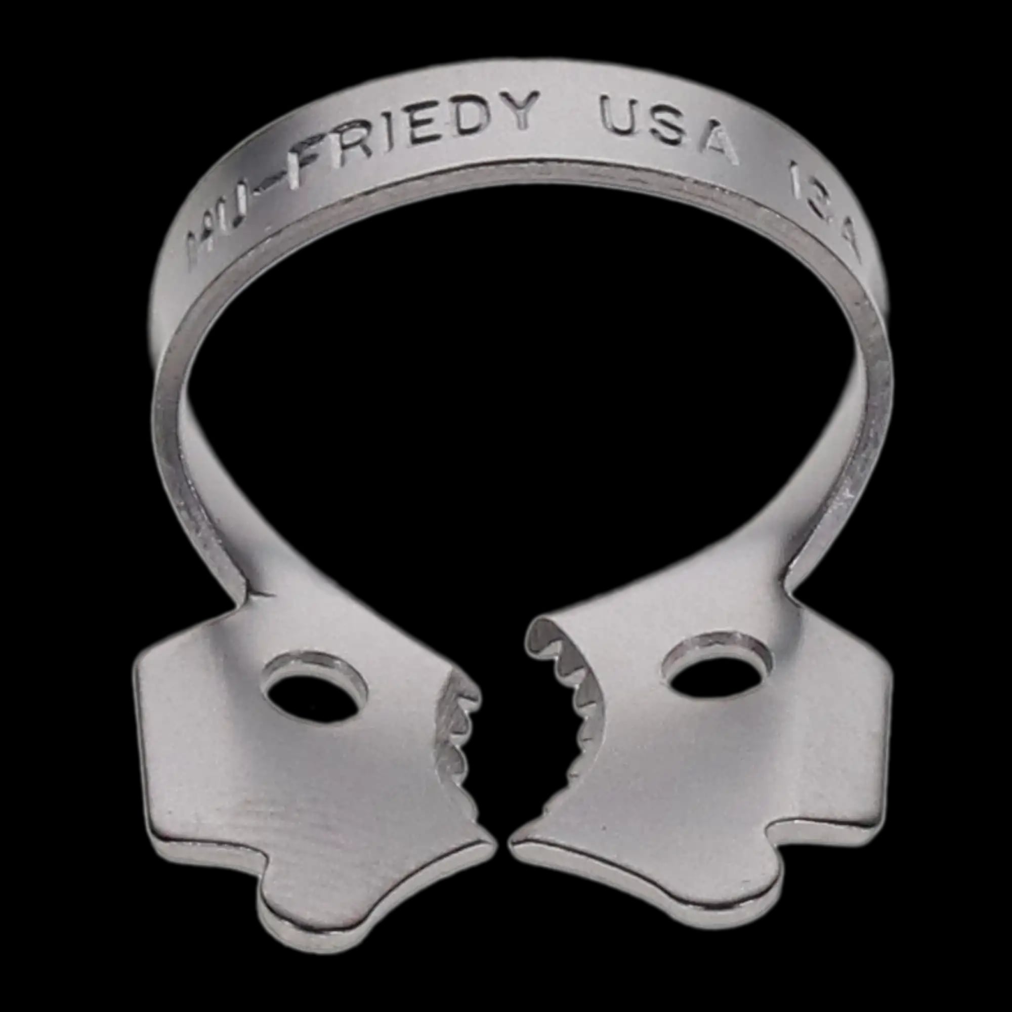 Hu-Friedy Satin Steel Rubber Dam Clamp, #13A, Winged, Lower Left Molars, 1/Pk, RDCM13A