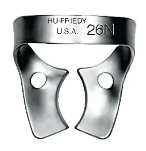 Hu-Friedy Satin Steel Rubber Dam Clamp, #26N, Wingless, Upper Molars, 1 Each, RDCM26N