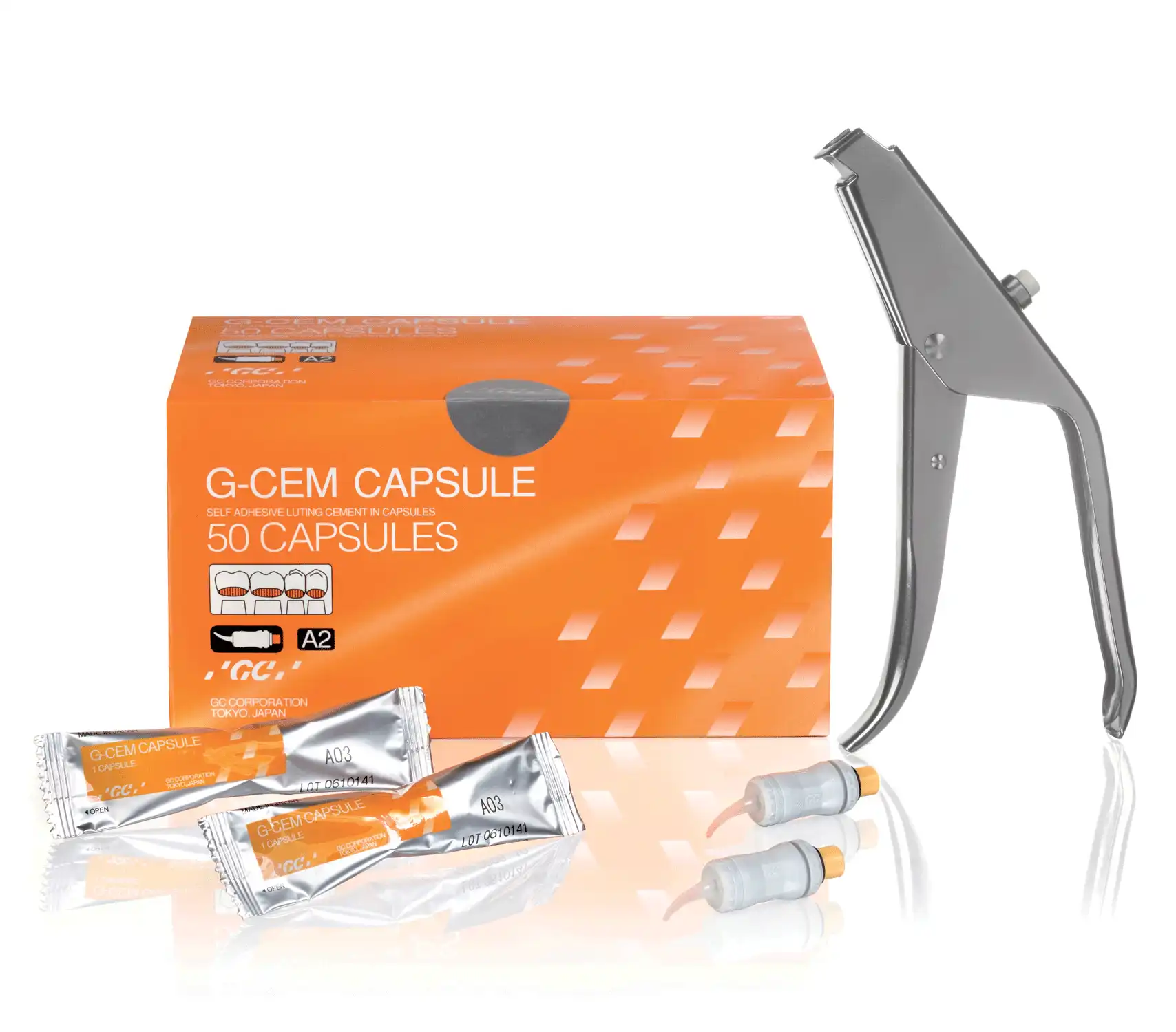 G-CEM Resin-Modified Glass Ionomer Cement, Capsule Refill Pack, 500 mg, Shade A2, 50/Pk