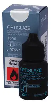 GC Optiglaze Nanofilled Glossy Protective Coating Agent, Light-Cure, Liquid Bottle, 15 ml, 1/Pk