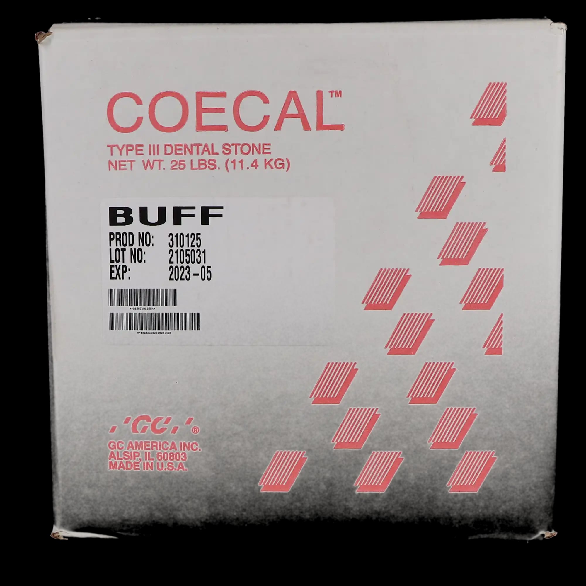 COECAL Type III Laboratory Stone, Buff, 25 lb Box, 310125