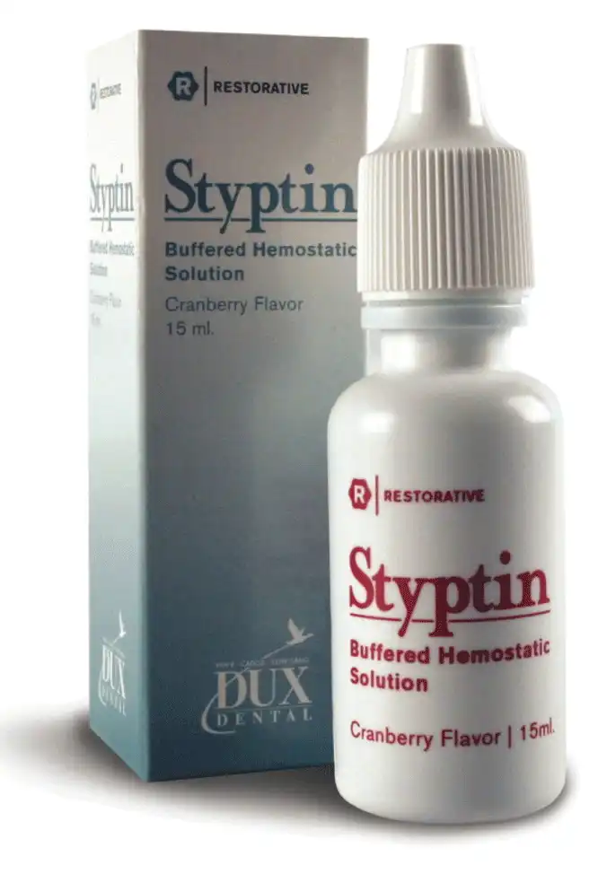 Styptin Hemostatic Solution, 20% Buffered Aluminum Chloride, Cranberry Flavor, 15 ml Squeeze Bottle, 1/Pk