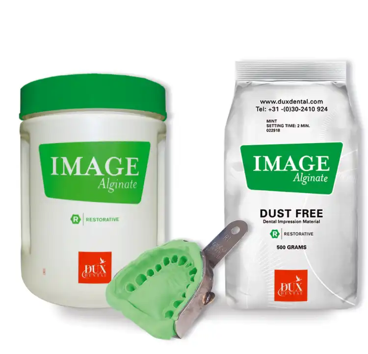 Image Dustless Alginate Impression Material, Fast Set, Mint, 1 lb Pouch, 27416