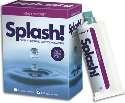 Splash! VPS Impression Material, Cartridge, Medium Body, Regular Set, 48 ml, Wild Berry, 2/Pk