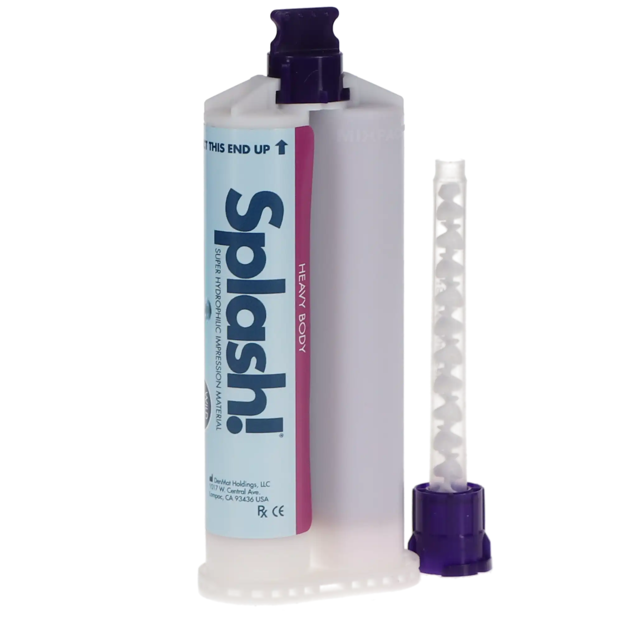 Splash! VPS Impression Material, Heavy Body, Half-Time Set, Wild Berry Scent, 2 x 48 mL Cartridges with Mixing Tips, SPD1233