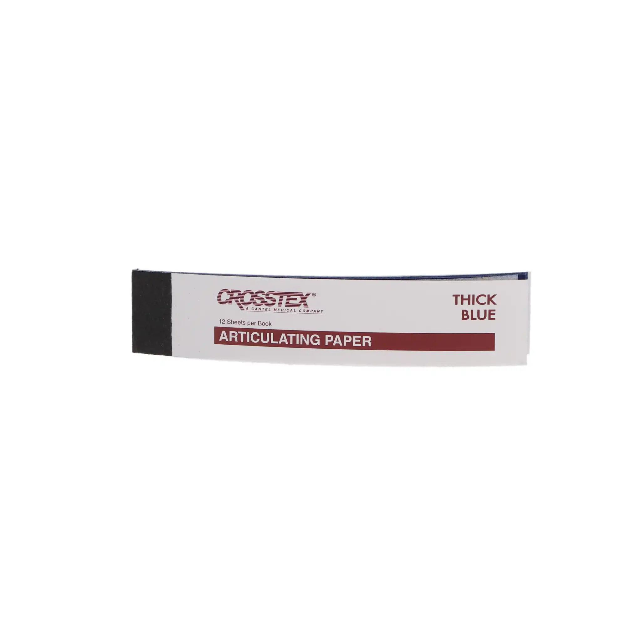 Crosstex Articulating Paper Pre-Cut Strip, Thick, 127 Microns, Blue, 144/Box, TPTH