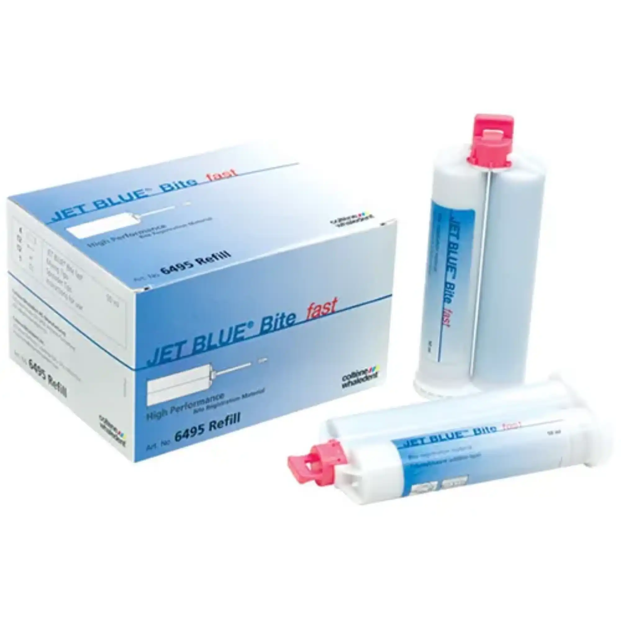 Jet Blue Bite Fast Bite Registration Material Refill Pack, 4 x 50 ml Cartridges, 12 Mixing Tips, 12 Spreader Tips, C6495