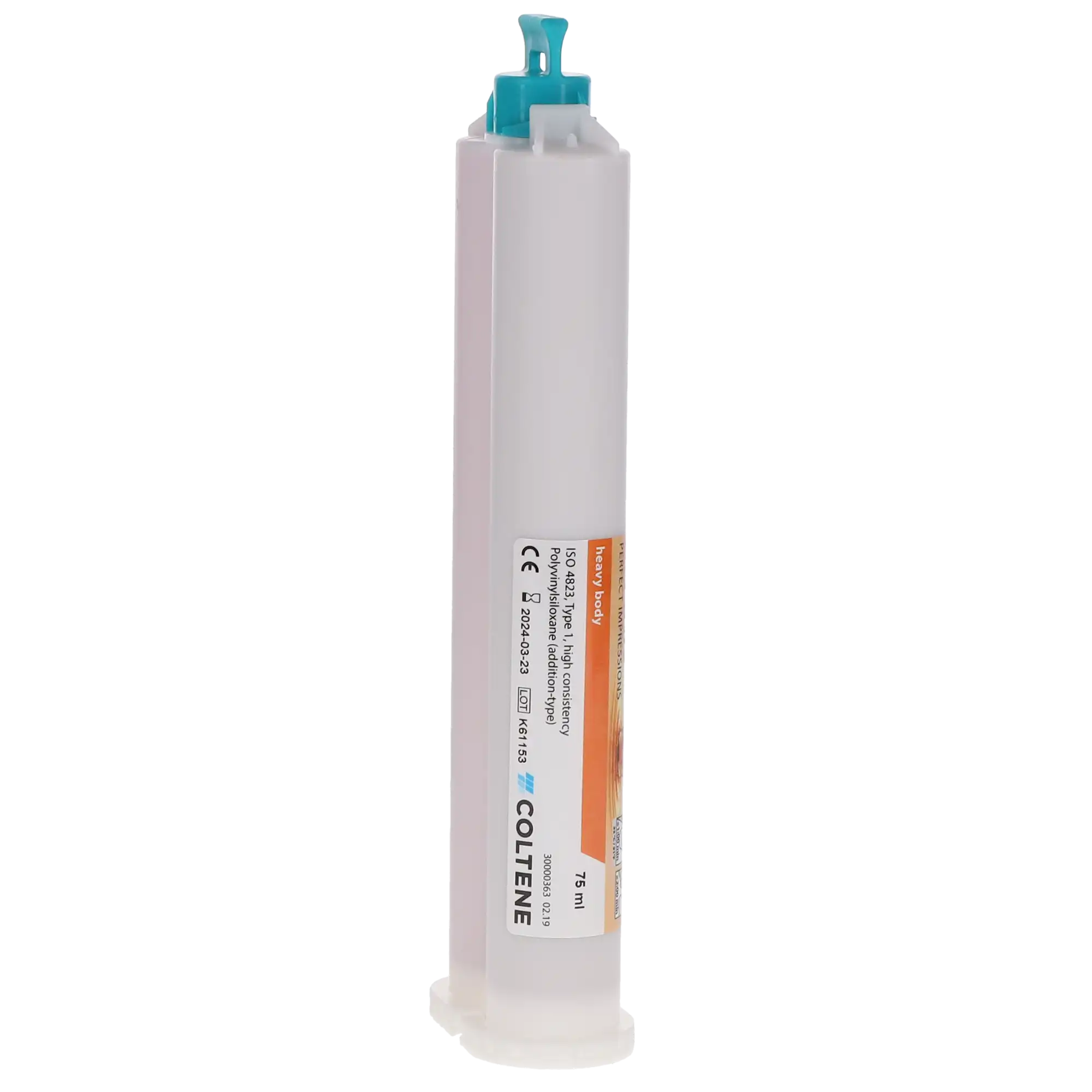 Affinis System 75 Tray A-Silicone Impression Material, Heavy Body, Regular Set, 2 x 75 ml Cartridges, 8 Mixing Tips, C6520