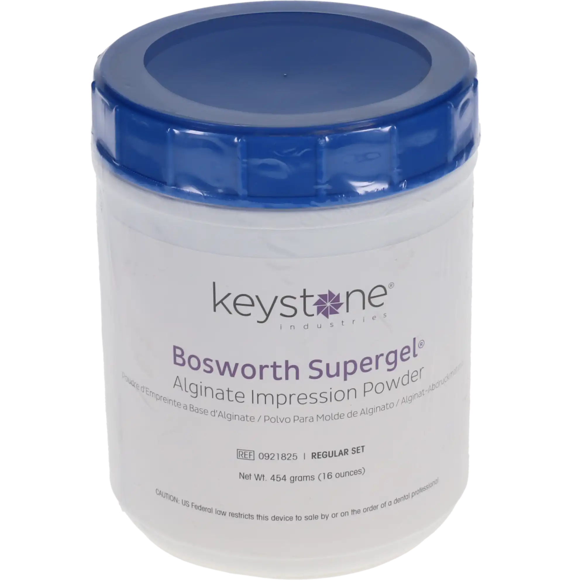 Keystone Supergel Alginate Impression Material, Regular Set, Can, 1 lb, 1/Pk, 921825