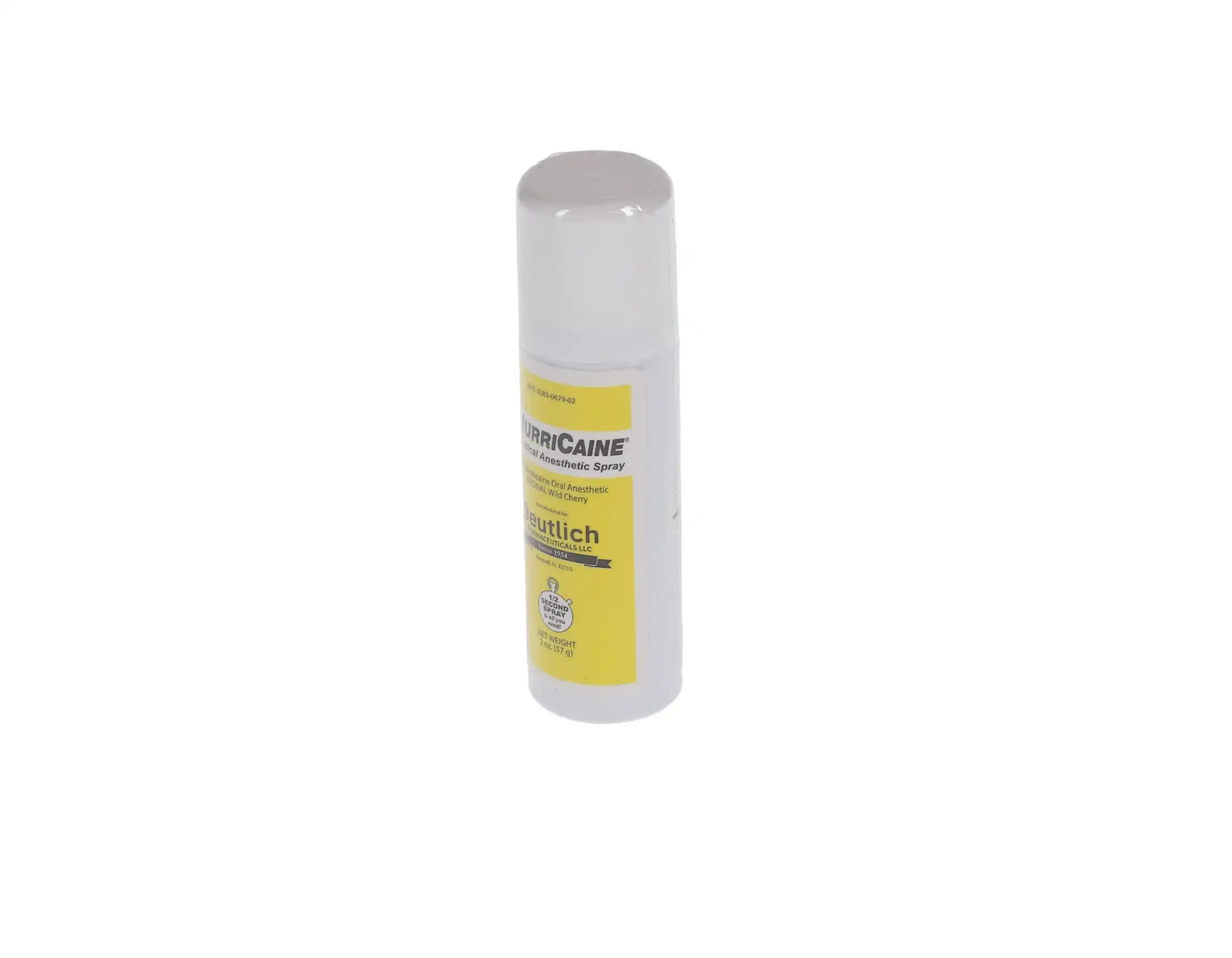 HurriCaine Topical Anesthetic Spray Kit, 20% Benzocaine, Wild Cherry, 2 oz Aerosol Can + 200 Disposable Extension Tubes, 1 Kit, NDC 0283-0679-60