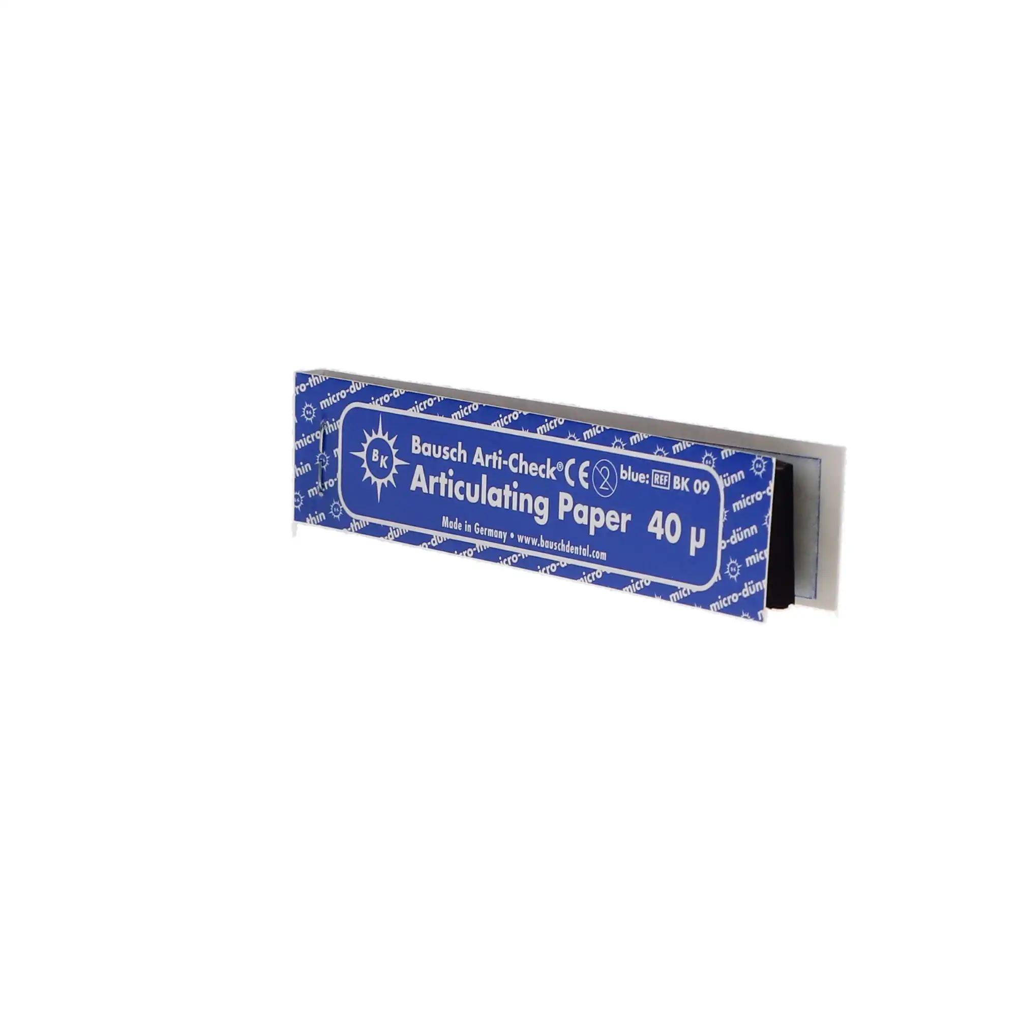 Bausch Arti-Check Articulating Paper Strips, Straight Booklets, 104 x 20 mm, 40 Microns, Blue, 200/Box, BK-09
