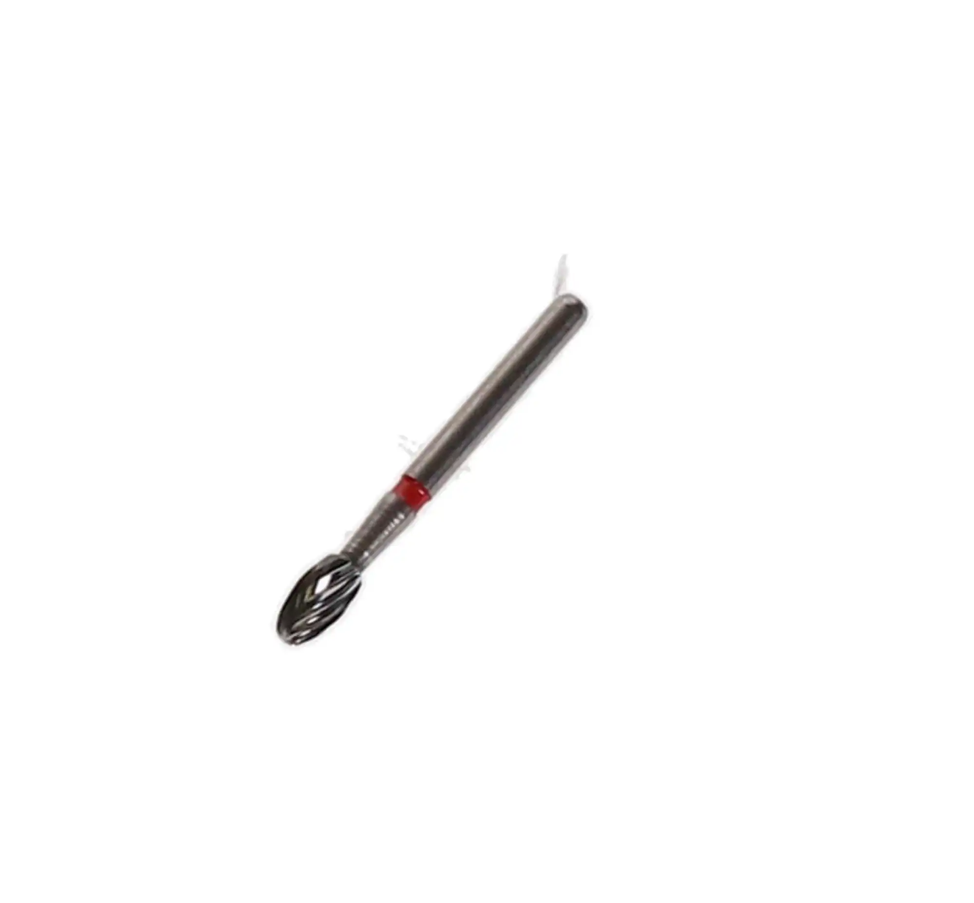 NTI 12-Fluted Trimming & Finishing Carbide Bur, FG, Football, #7408 (OA-1), 2.3 mm, Red Ring, 5/Pk, H379-023