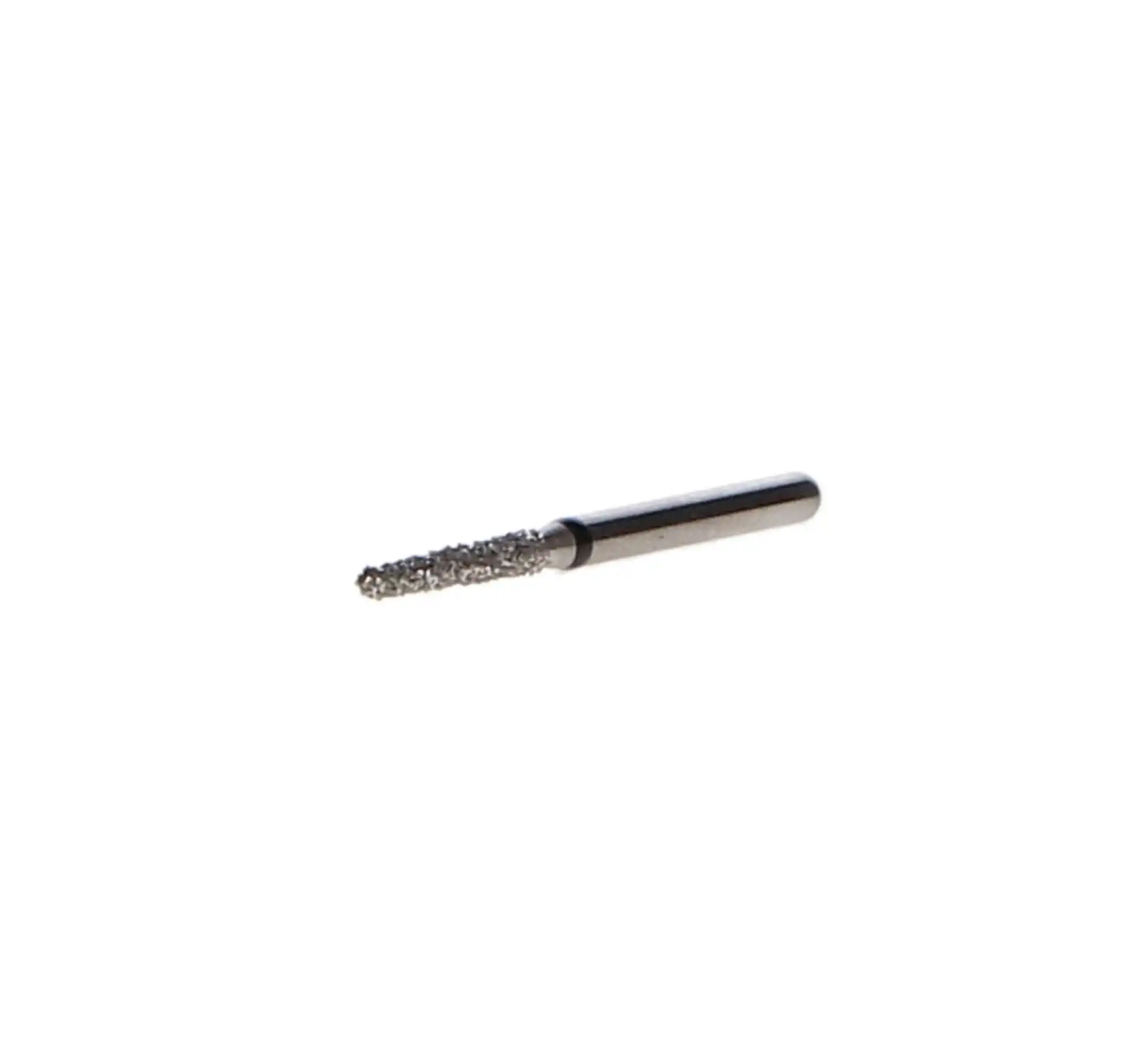 NTI Diamond Bur, FG, Round End Taper, #SC856-014, 1.4 mm Diameter, 8.0 mm Length, Super Coarse, Black Ring, 5/Pk
