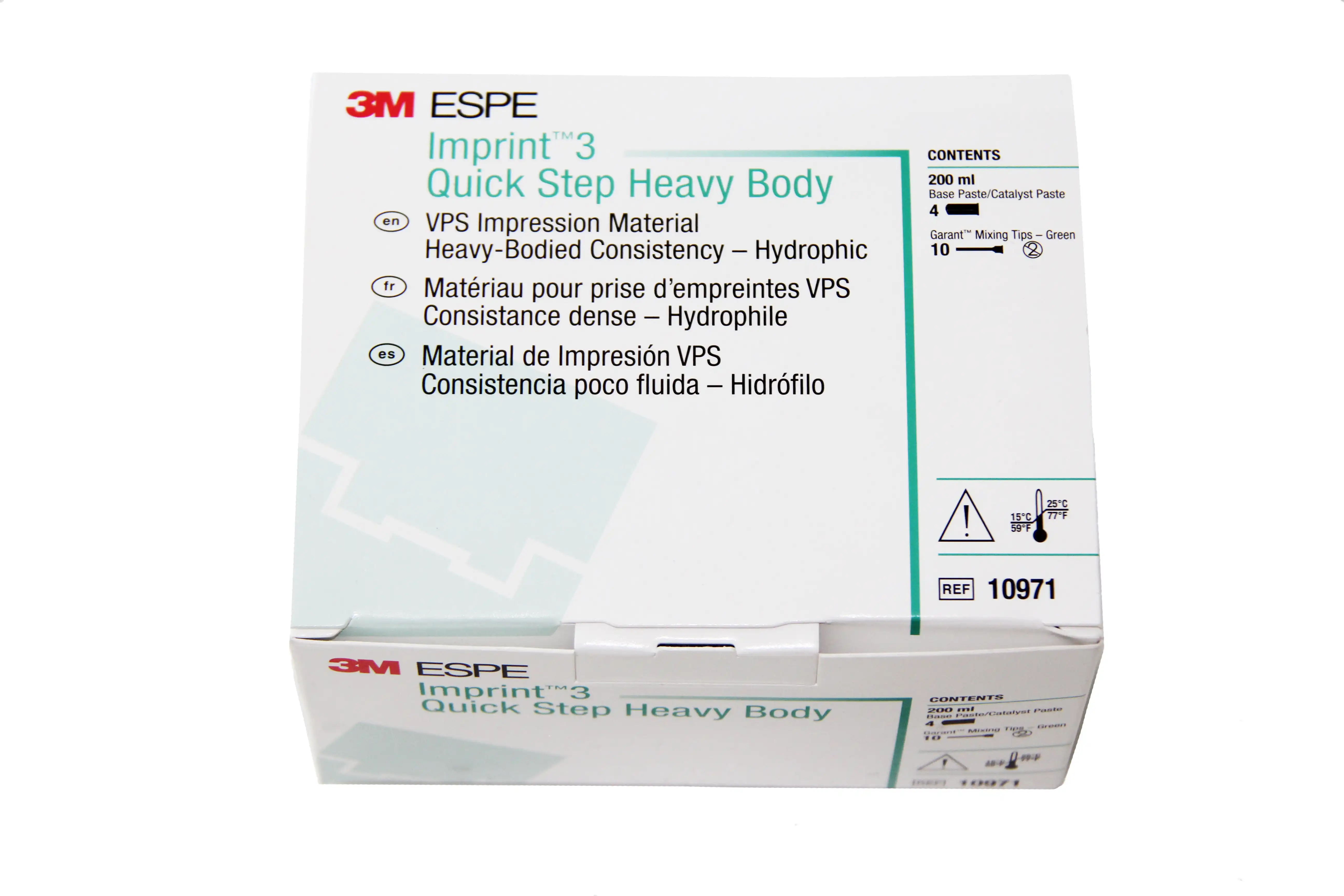 Imprint 3 Quick Step VPS Heavy Body Impression Material Refill, 4 x 50 ml Cartridges, Blue Green, 10971