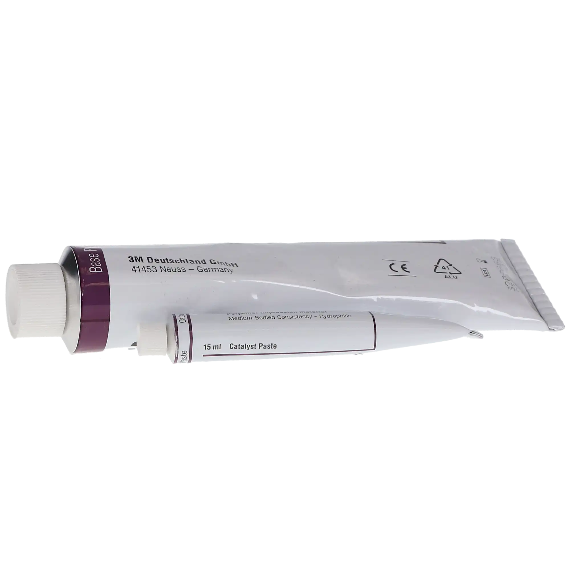 3M ESPE Impregum F Polyether Impression Material, Double Pack, Medium Viscosity, Regular Set, 2 x 120 mL Base Tubes, 2 x 15 mL Catalyst Tubes, 1 Mixing Pad