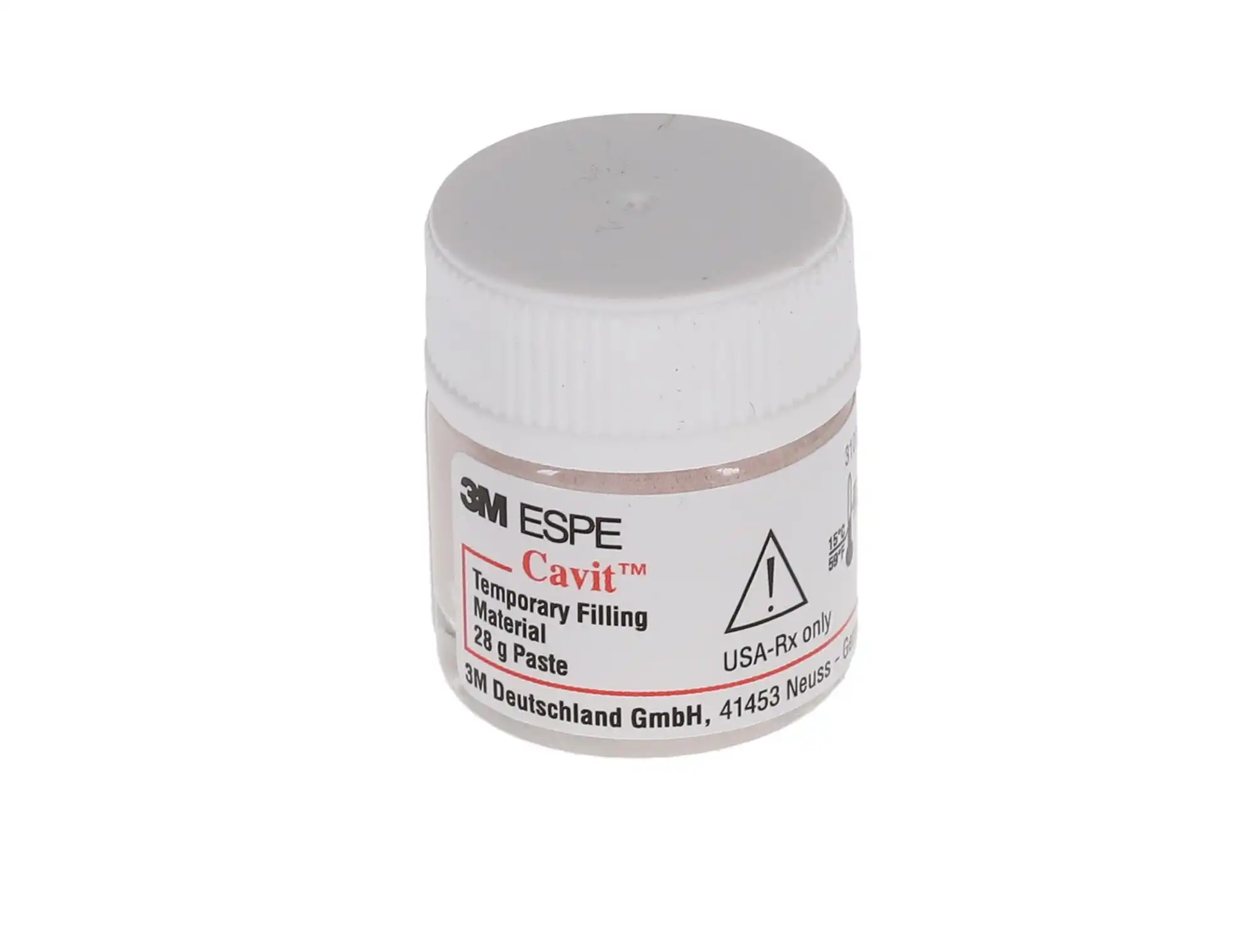 3M Cavit Temporary Filling Material, Hard Set, Pink, 28 g Jar, 1/Pk, 44030