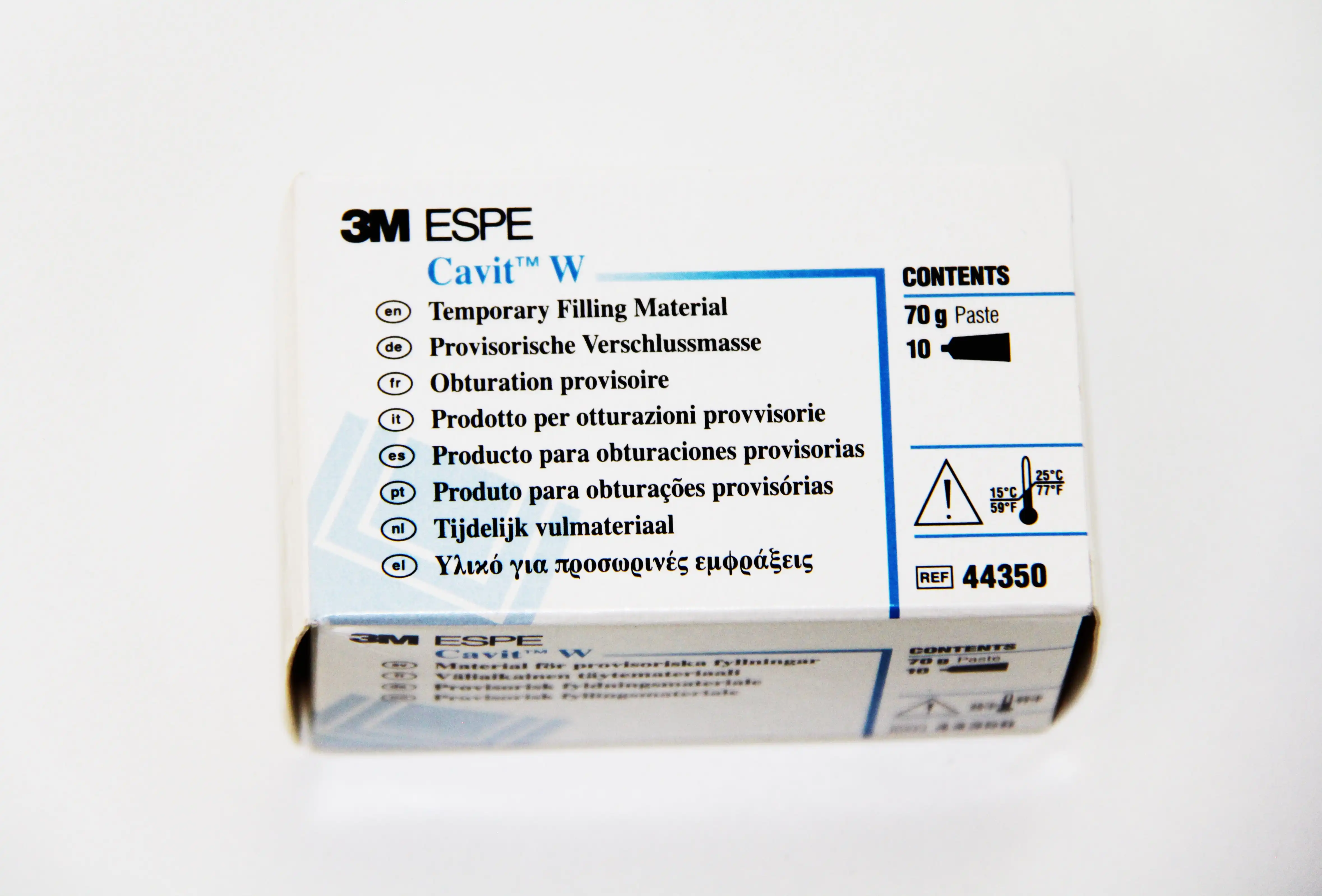 Cavit-W Temporary Filling Material, Medium Set, 7 g Tube, White, 10/Pk, 44350