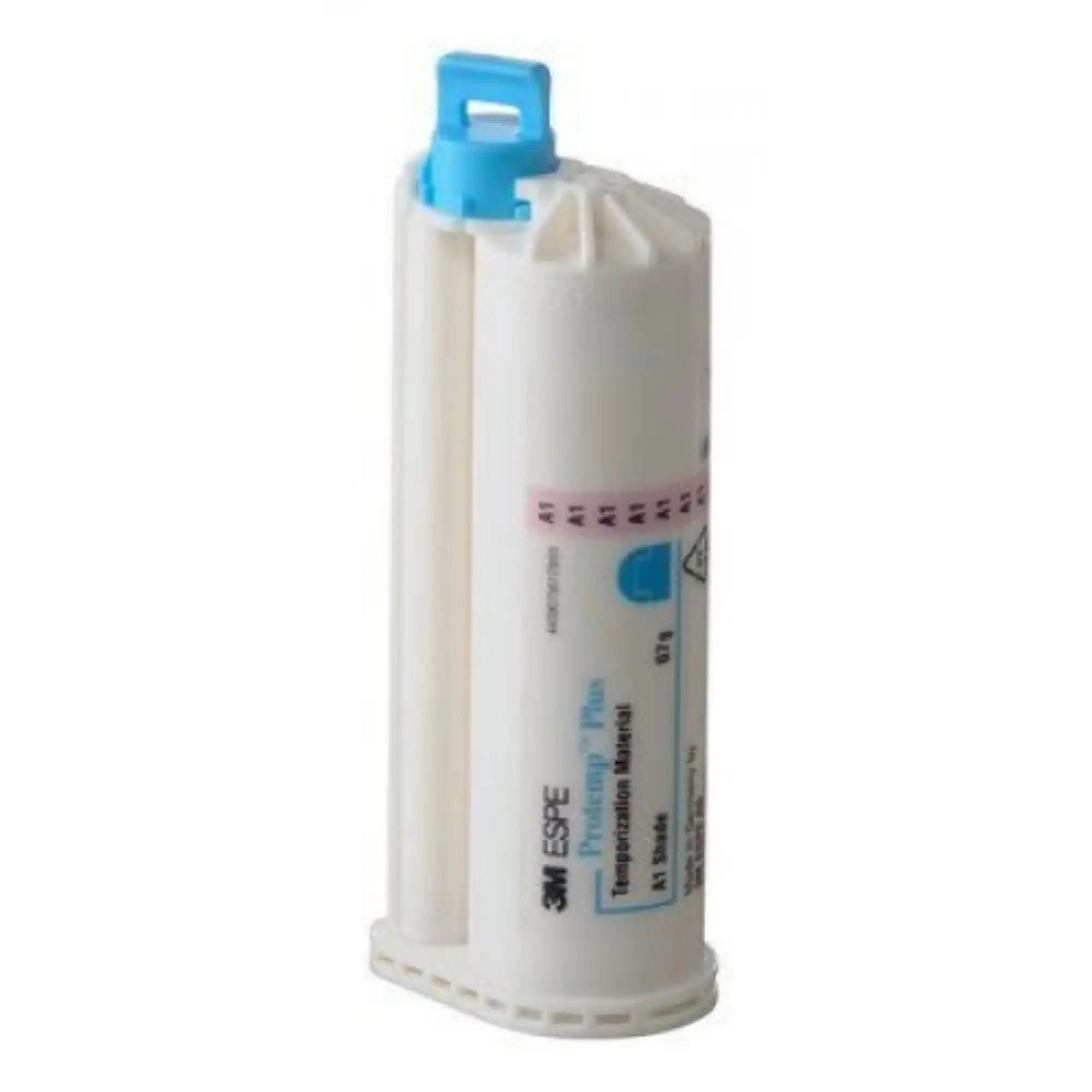 Solventum Protemp Plus Temporization Material Refill Cartridge, Shade A2, 50 ml (67 g), 1 Cartridge with 16 Blue Mixing Tips, 46963