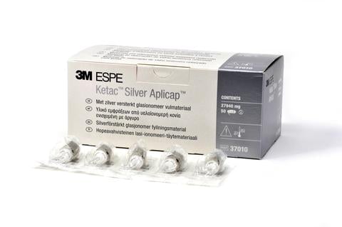 Ketac Silver Maxicap Silver-Reinforced Glass Ionomer Restorative, Self-Cure, Capsule Refill, 50/Pk, 56210