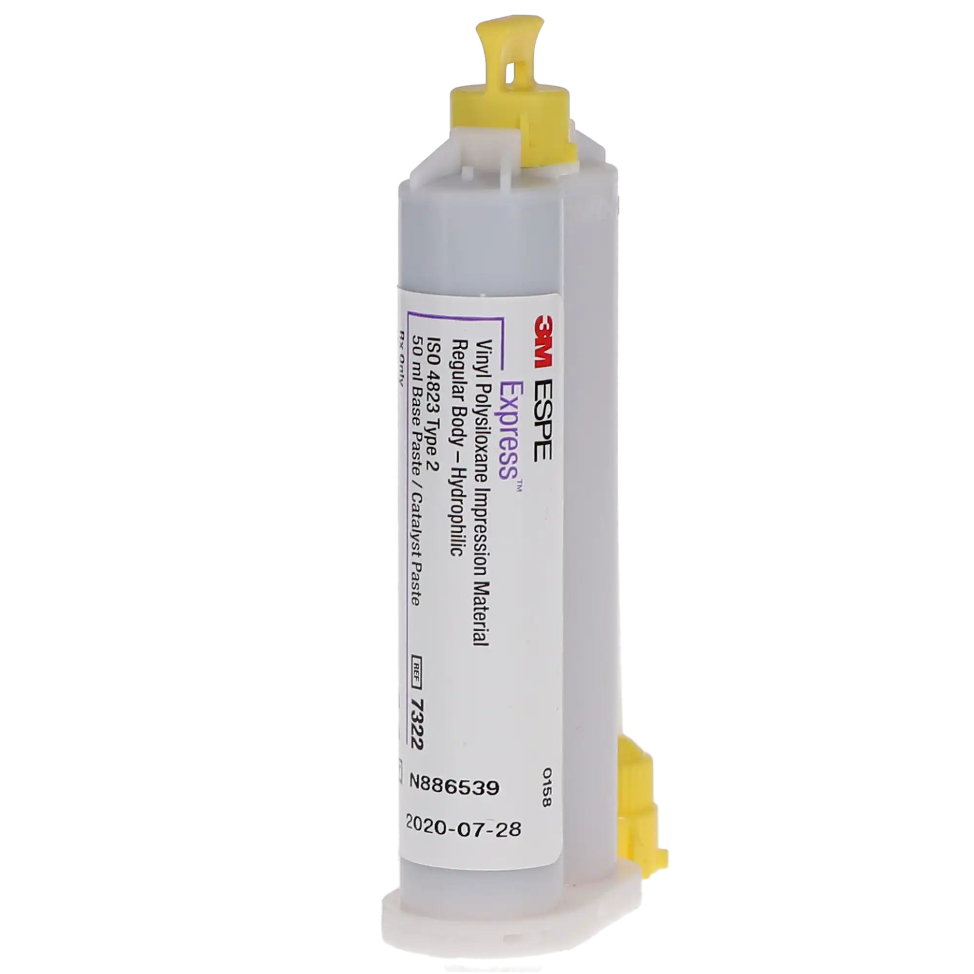 Express VPS Impression Material Refill Pack, Regular Body, Regular Set, 2 x 50 mL Cartridges, 10 Mixing Tips, 7322H