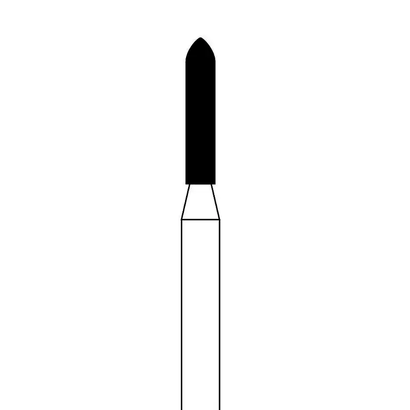 Sabur Diamond Bur, FG, Modified Bevel Cylinder, Medium, Blue, 1.2 mm, 877K-012M, 10/Pk, DB-877K-012M