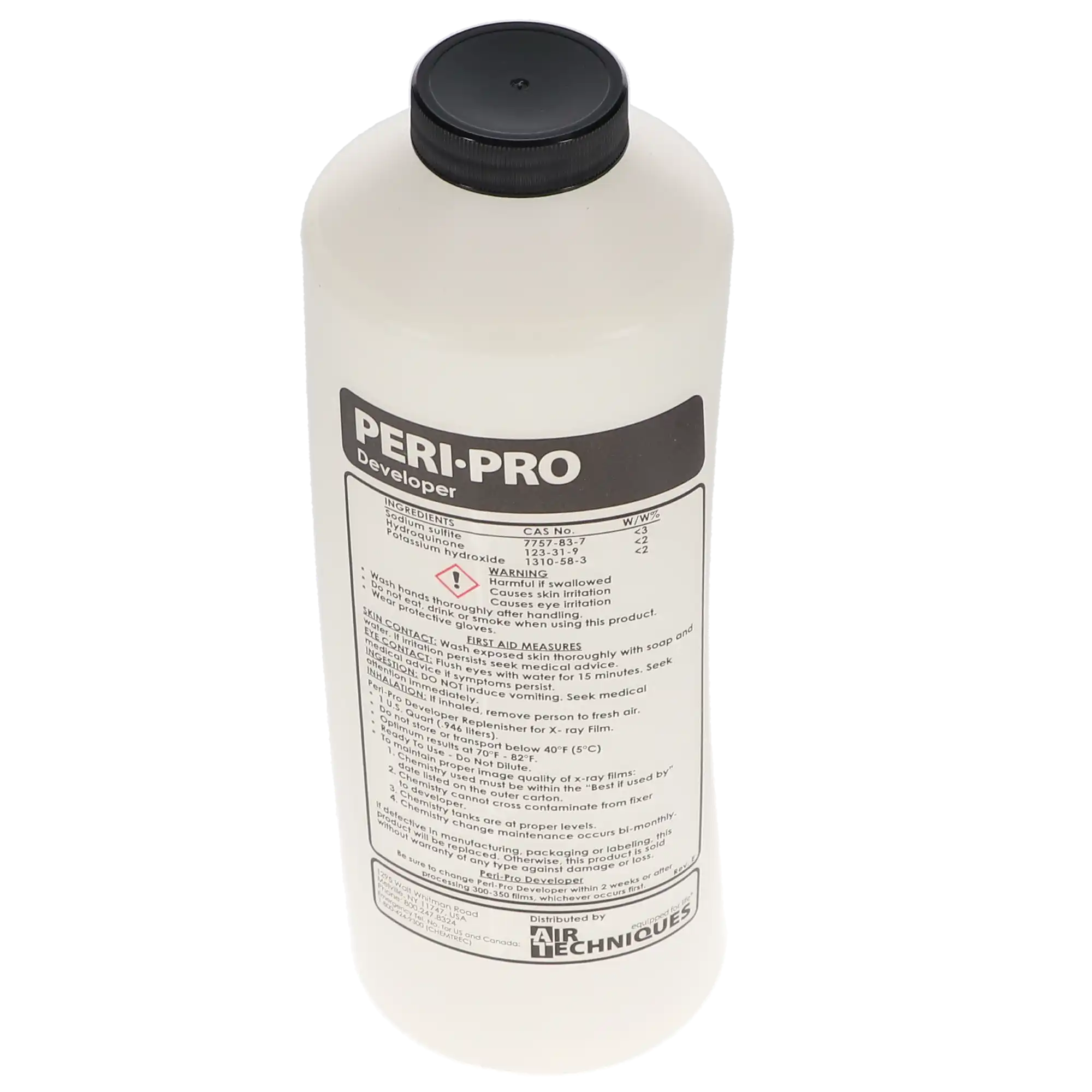 Air Techniques Peri-Pro Developer & Fixer, 3 x 1-qt Developer + 3 x 1-qt Fixer, 6/Case, 90800
