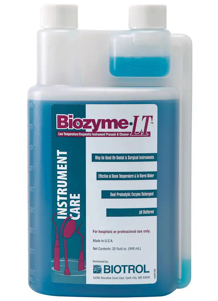 Biozyme LT Low-Temperature Enzymatic Ultrasonic Cleaning Concentrate, 32 oz Bottle