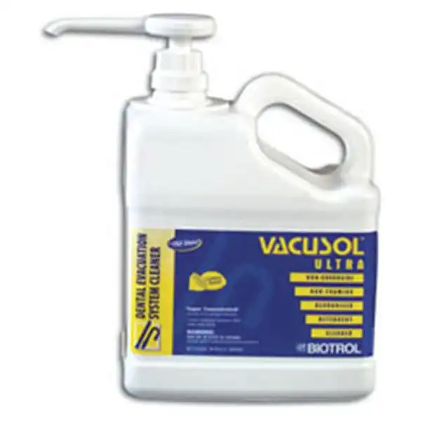 Biotrol Vacusol Neutral Dental Evacuation System Cleaner, 96 oz Bottle, Lemon Scent