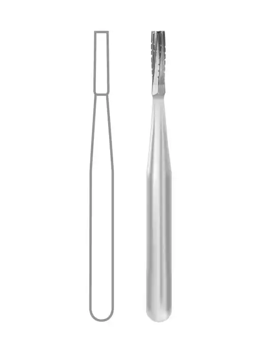 Midwest Operative Carbide Burs, FG, Straight Flat End Cross Cut, 0.9 mm, #556, 100/Pk