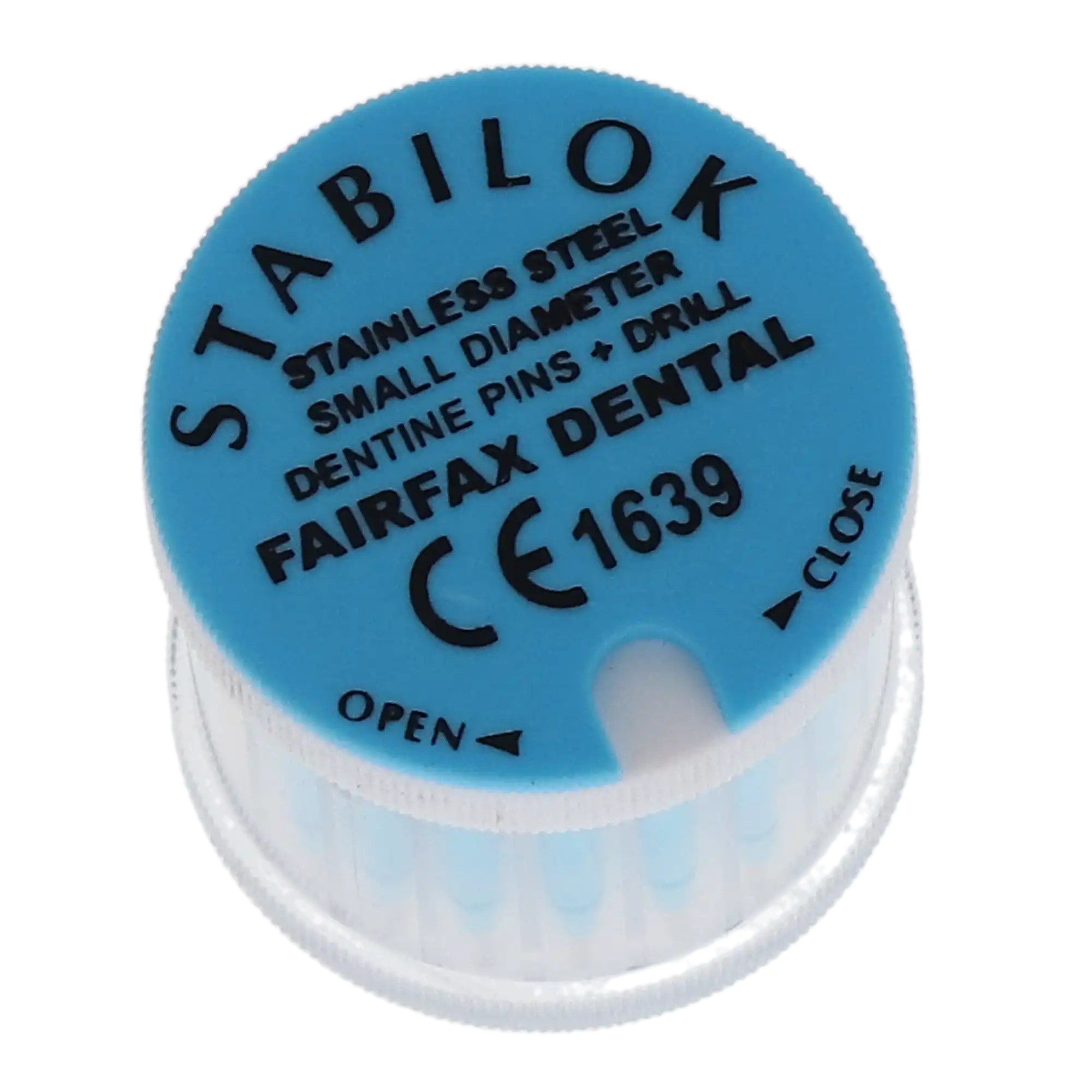 Stabilok Dentin Pins, Stainless Steel, Standard Kit, 0.021", Blue, 20/Pk, 50054