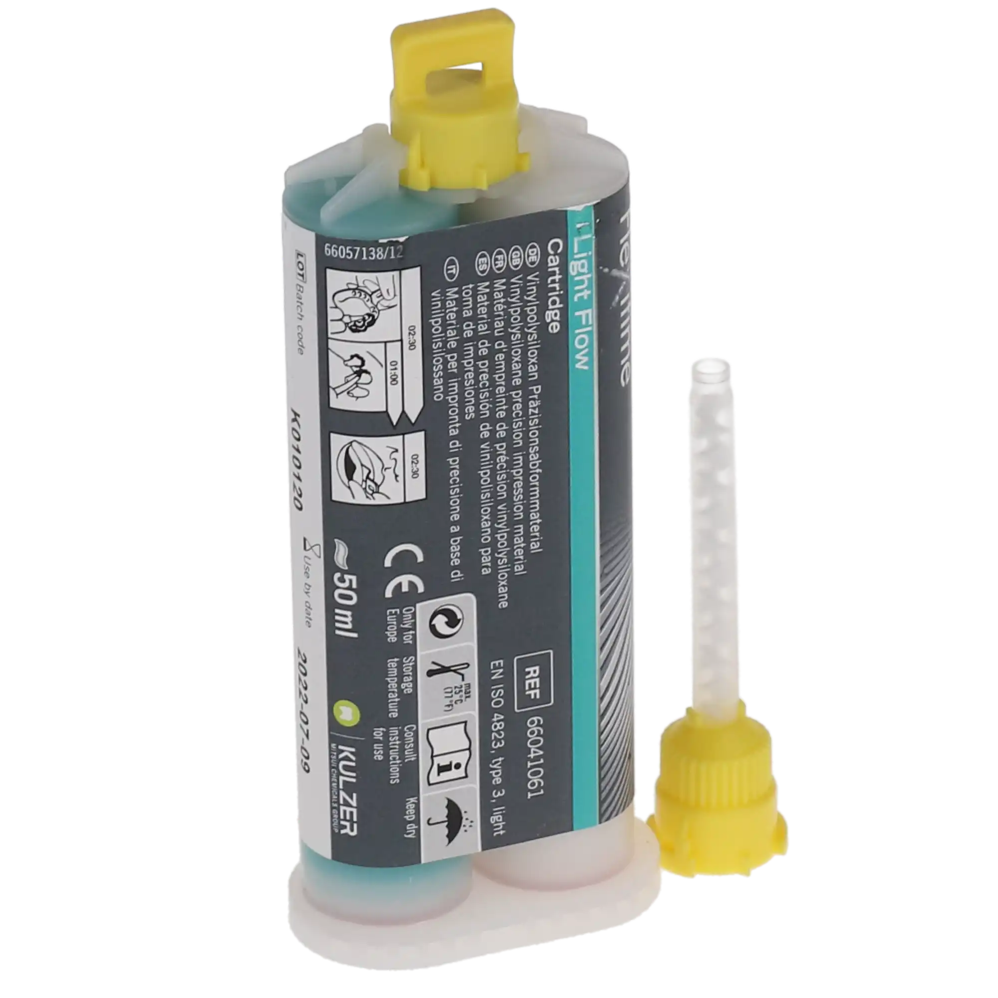 Flexitime VPS Precision Impression Material, Cartridge Refill Pack, Light Flow, 50 ml, 2/Pk, 66041061